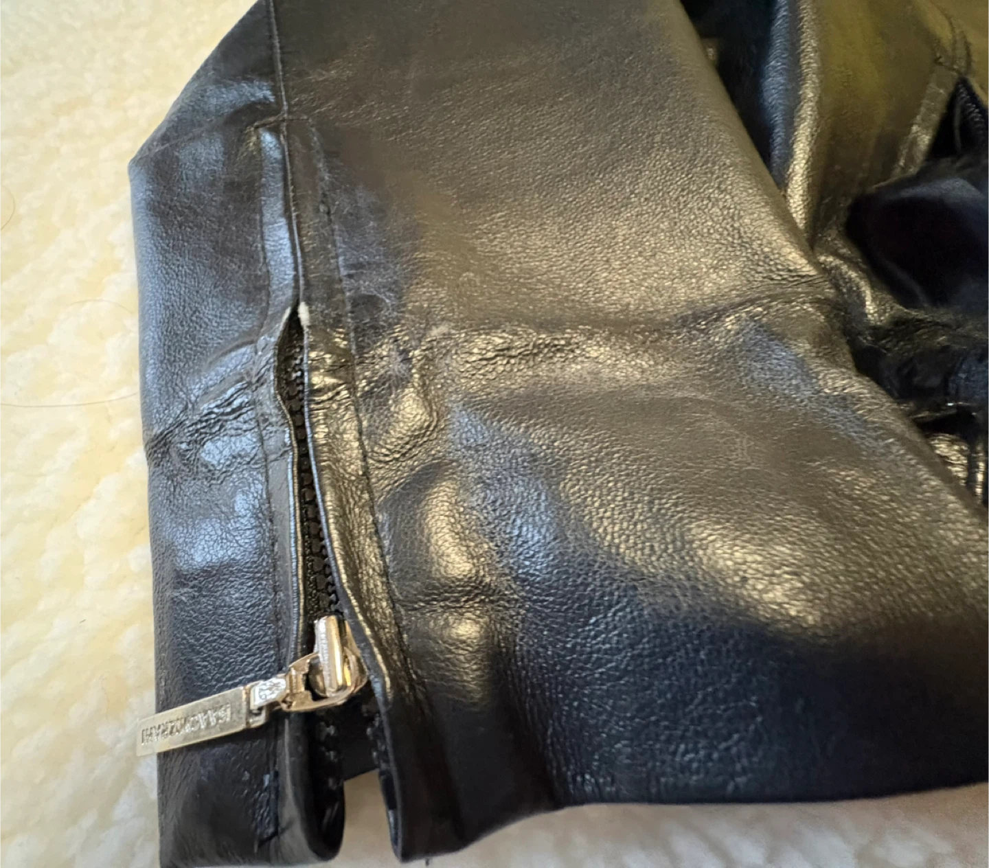 ISAAC MIZRAHI Black Leather Jacket XL - photo 5