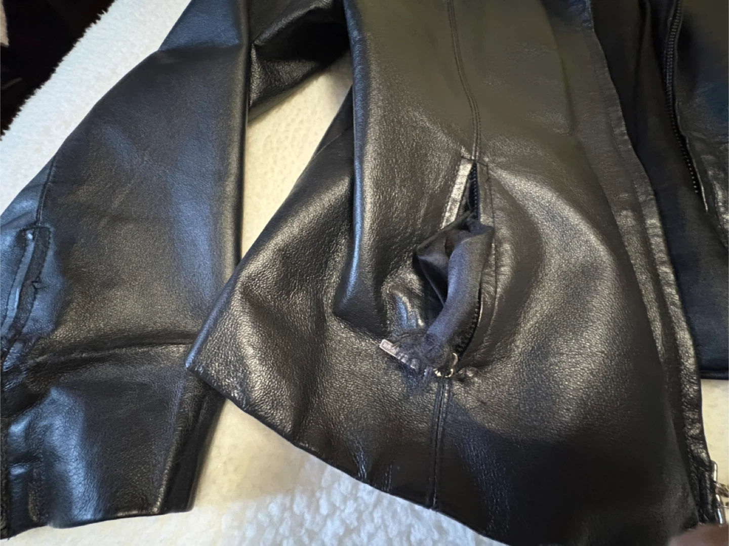 ISAAC MIZRAHI Black Leather Jacket XL - photo 4