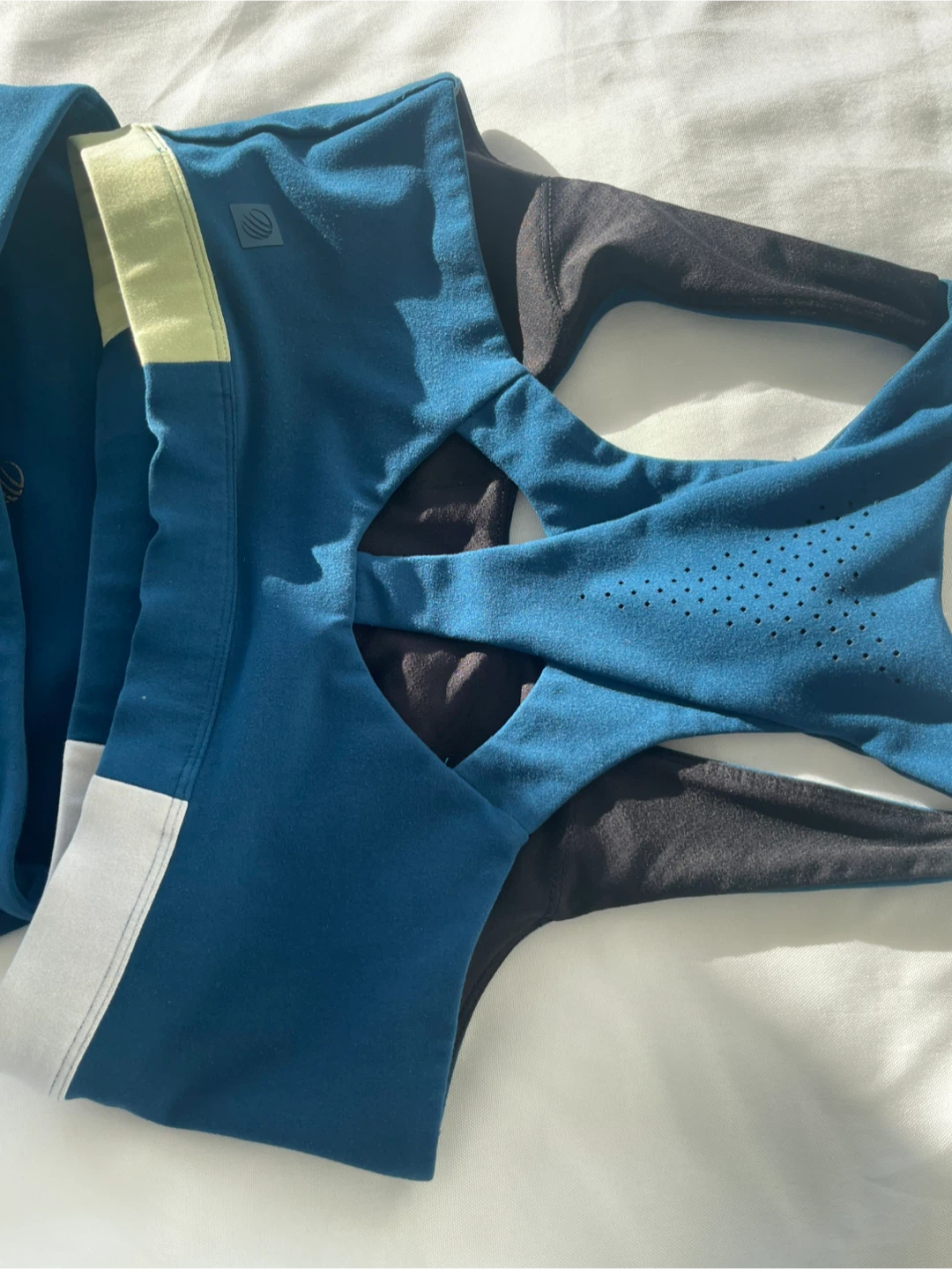 MPG Blue Athletic Set - Sports Bra & Leggings - Size S - photo 2