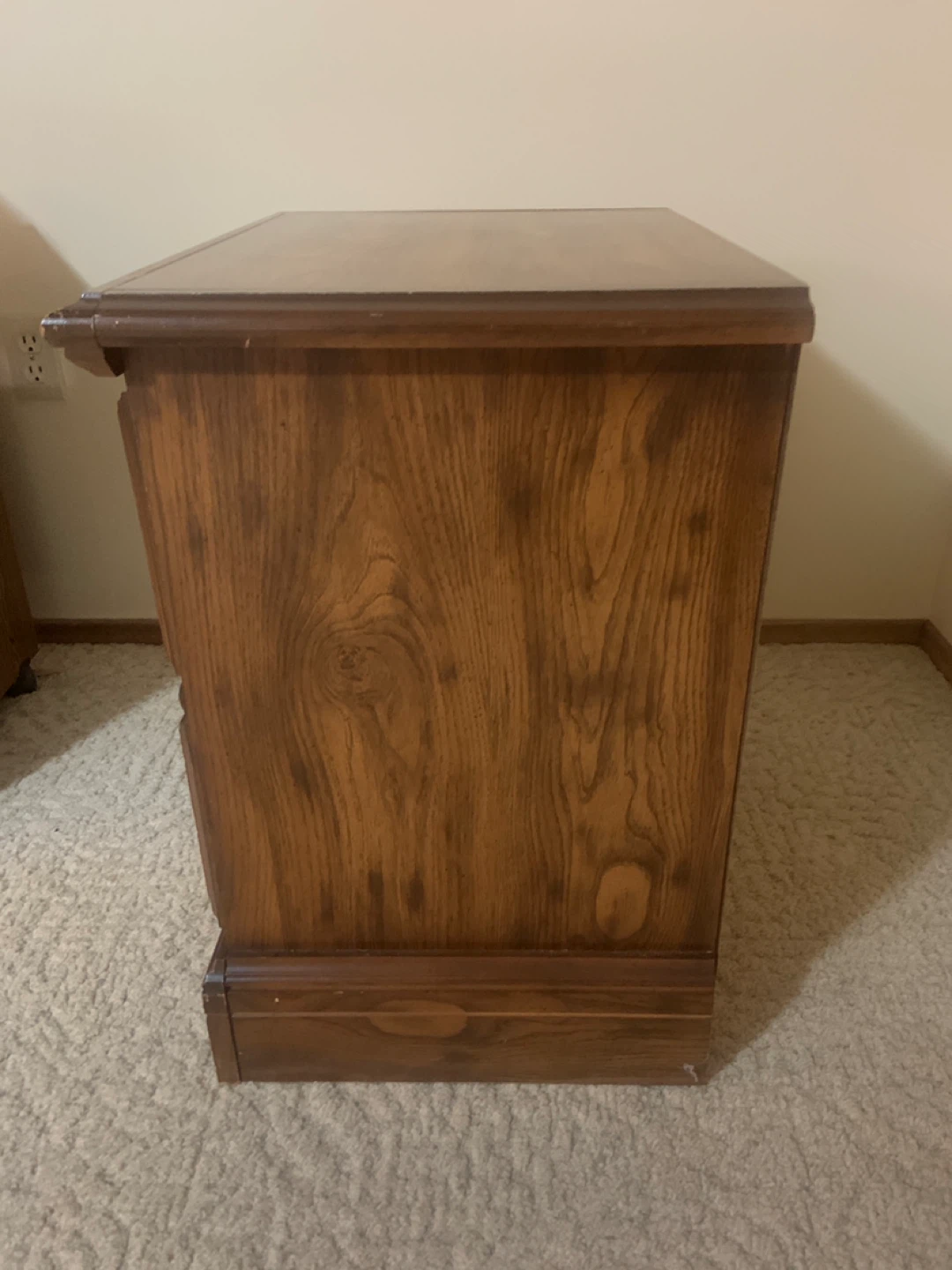Wooden Nightstand with 2 Drawers - photo 3