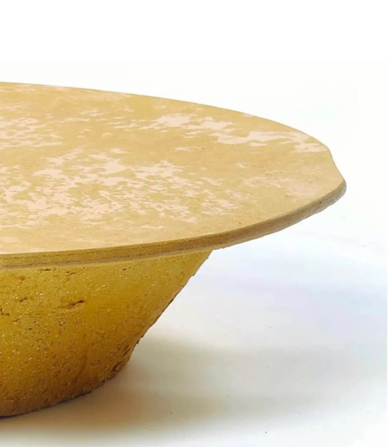 Italian Modern Organic Texture Yellow Coffee Table - photo 3