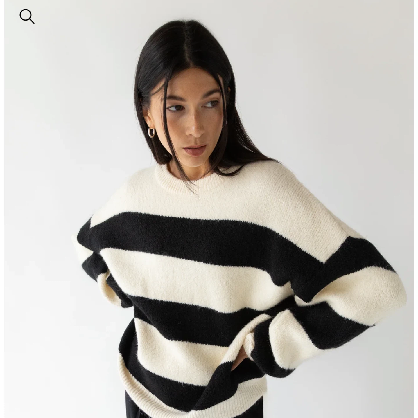 OAK + FORT Striped Sweater Small (Oversized) EUC