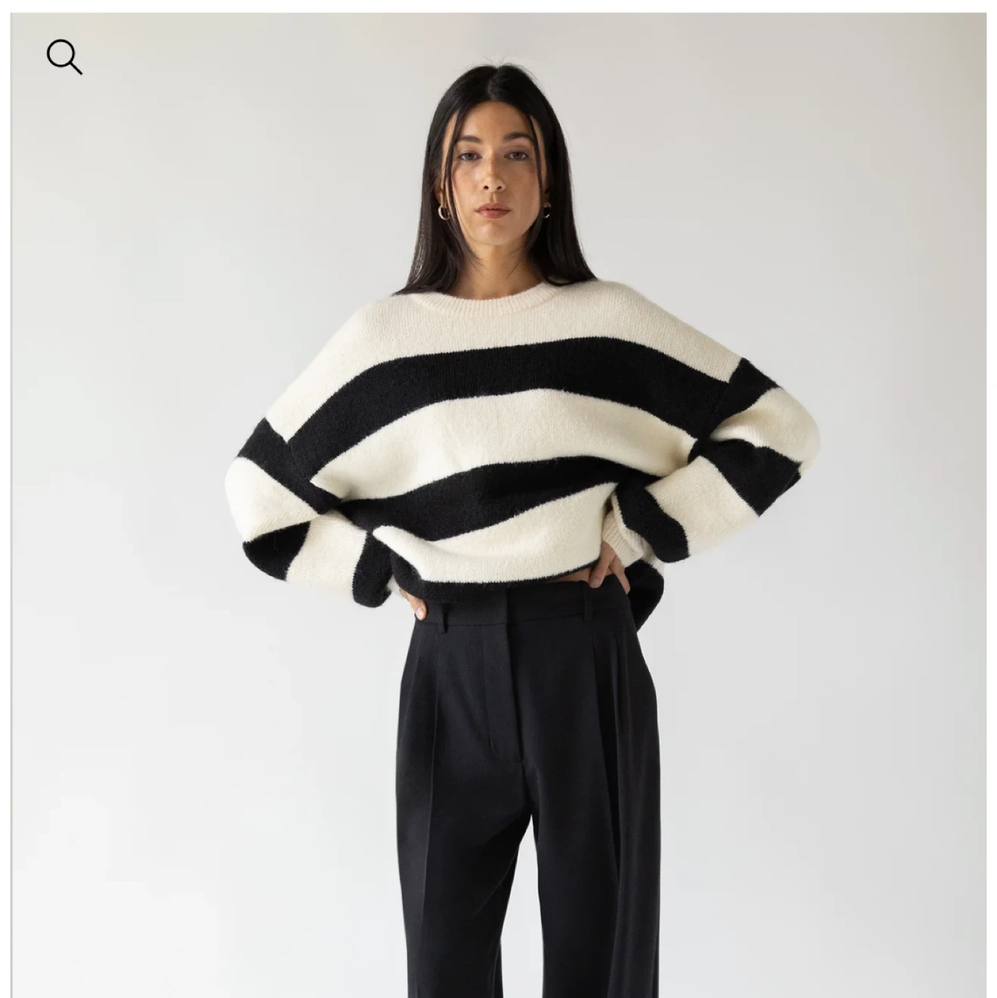 OAK + FORT Striped Sweater Small (Oversized) EUC - photo 2