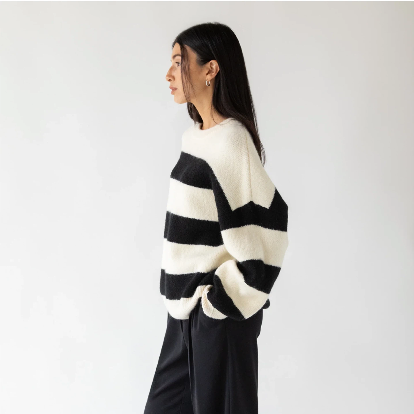 OAK + FORT Striped Sweater Small (Oversized) EUC - photo 3