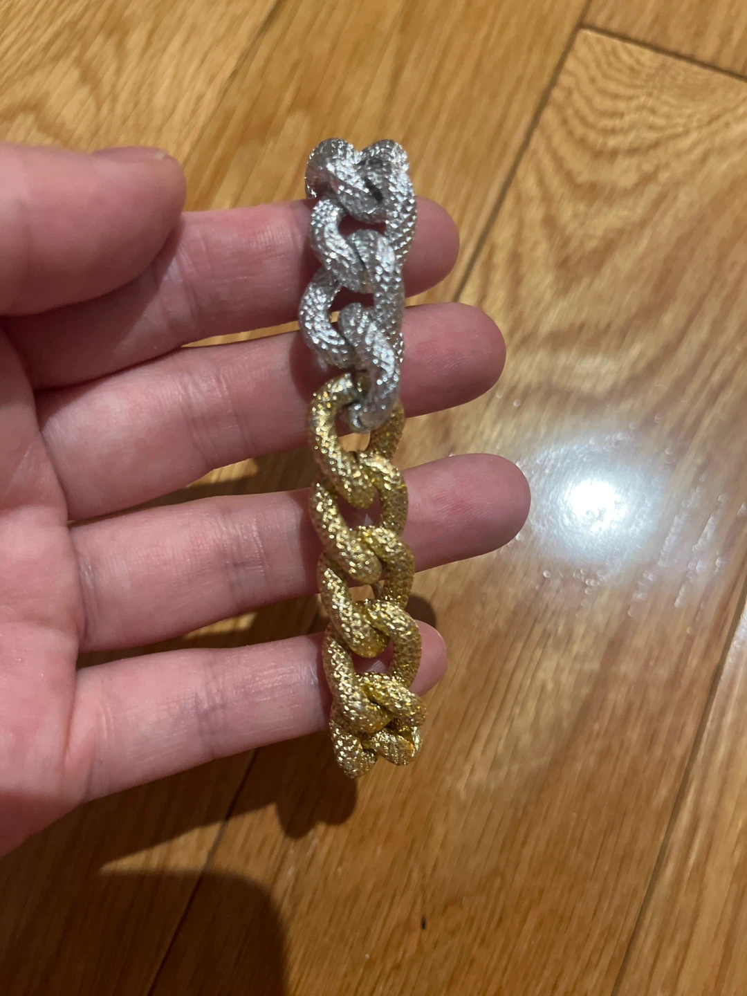 Two-Tone Chain Bracelet