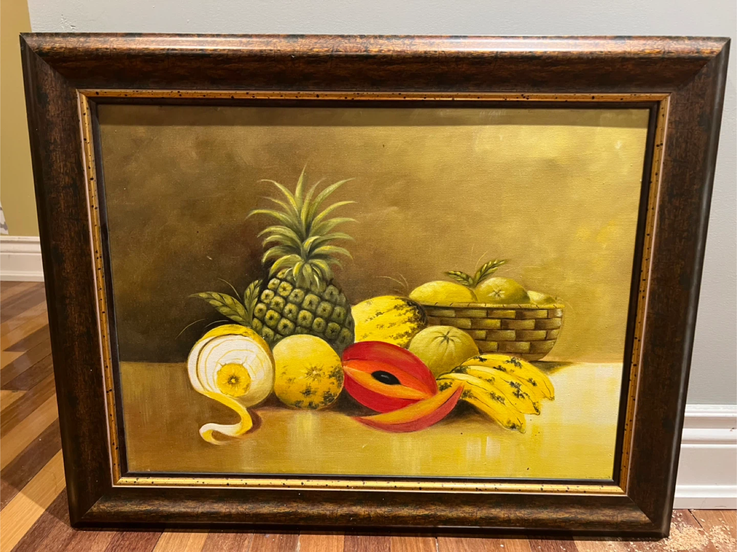 Framed Still Life Fruit Painting