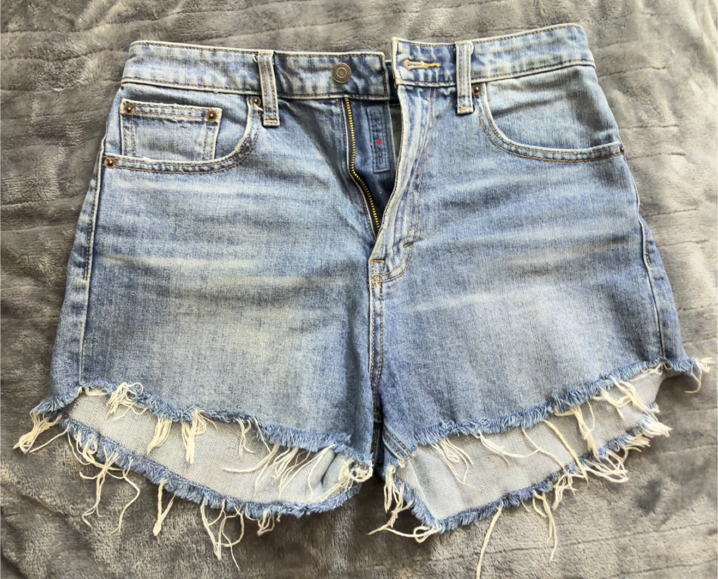 Lucky Brand Denim Jean Shorts Women's Size 26 Frayed Hem - photo 2