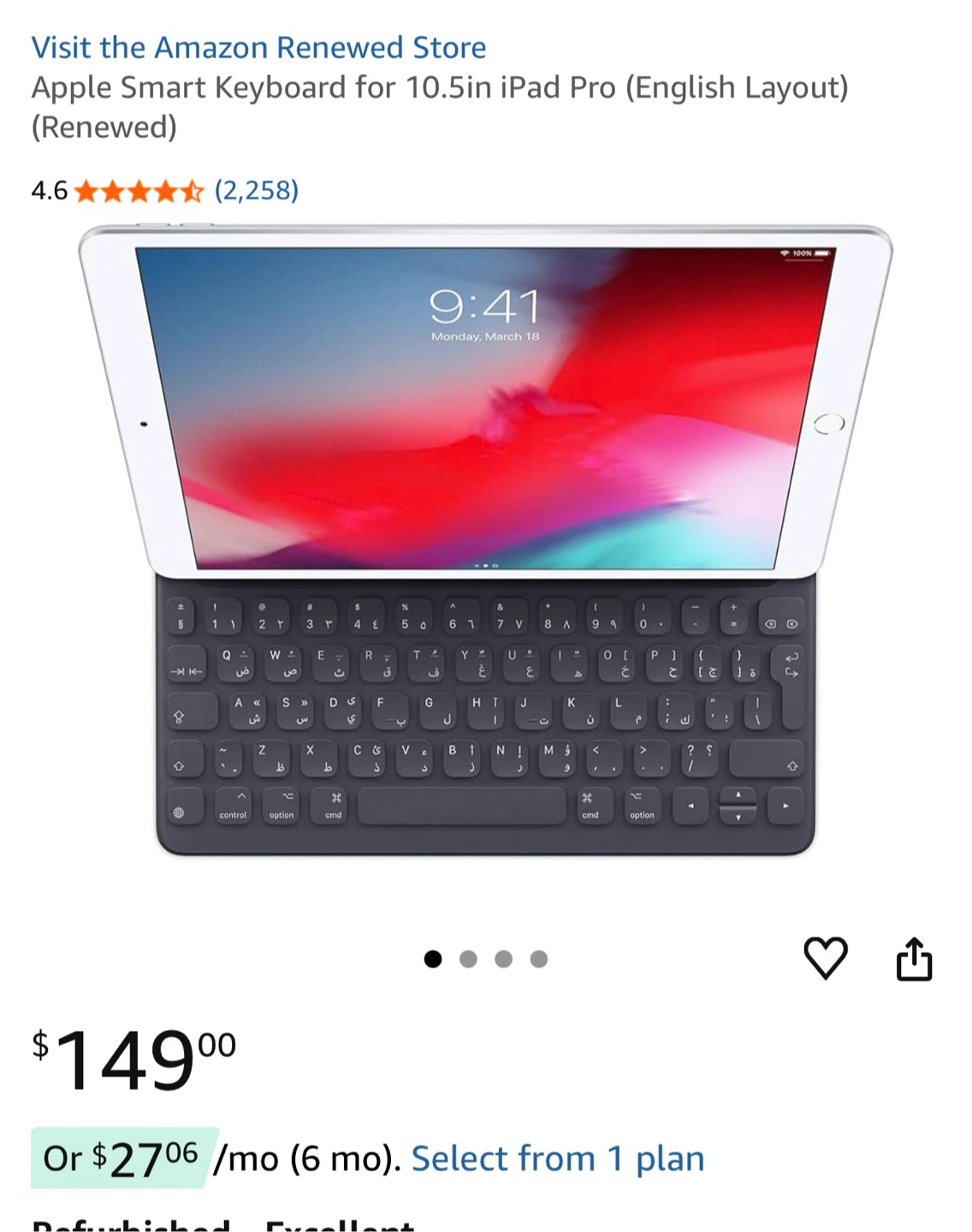 Apple Smart Keyboard for 10.5-inch iPad Pro