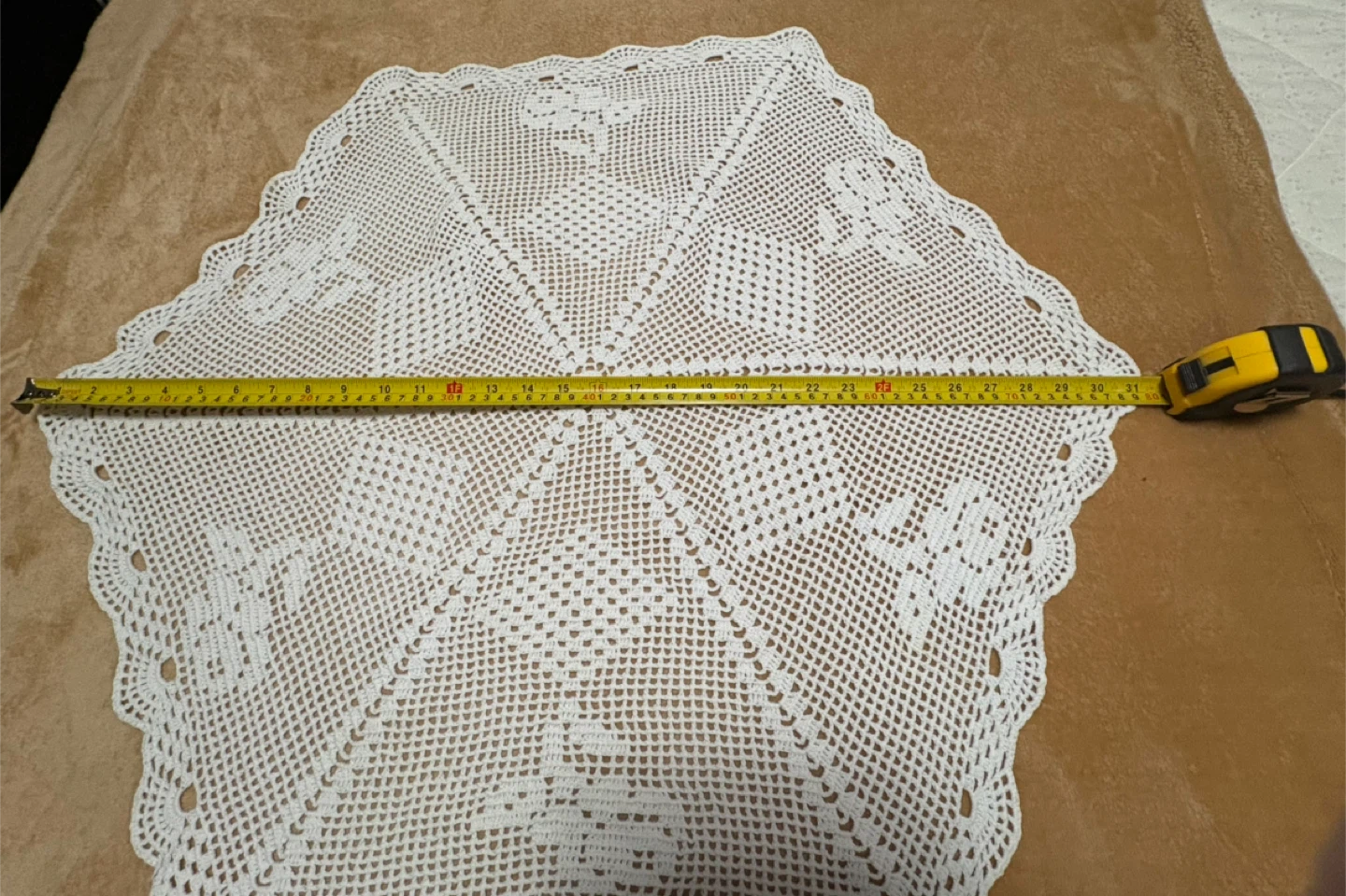 Hand-Crocheted Off White Doily - photo 4