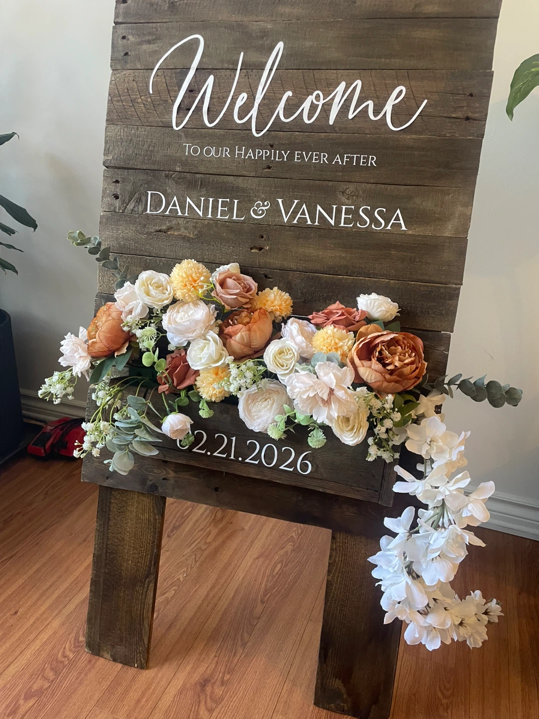 Custom Rustic "Welcome to Our Happily Ever After" Wedding Sign - photo 2