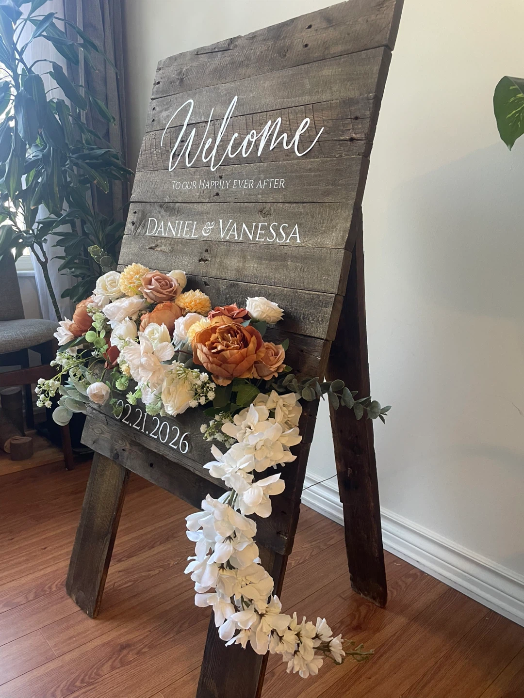 Custom Rustic "Welcome to Our Happily Ever After" Wedding Sign