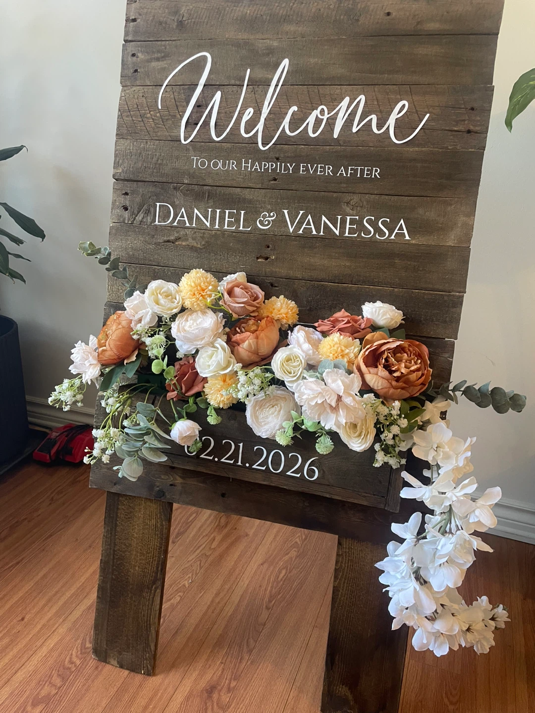 Custom Rustic "Welcome to Our Happily Ever After" Wedding Sign - photo 3