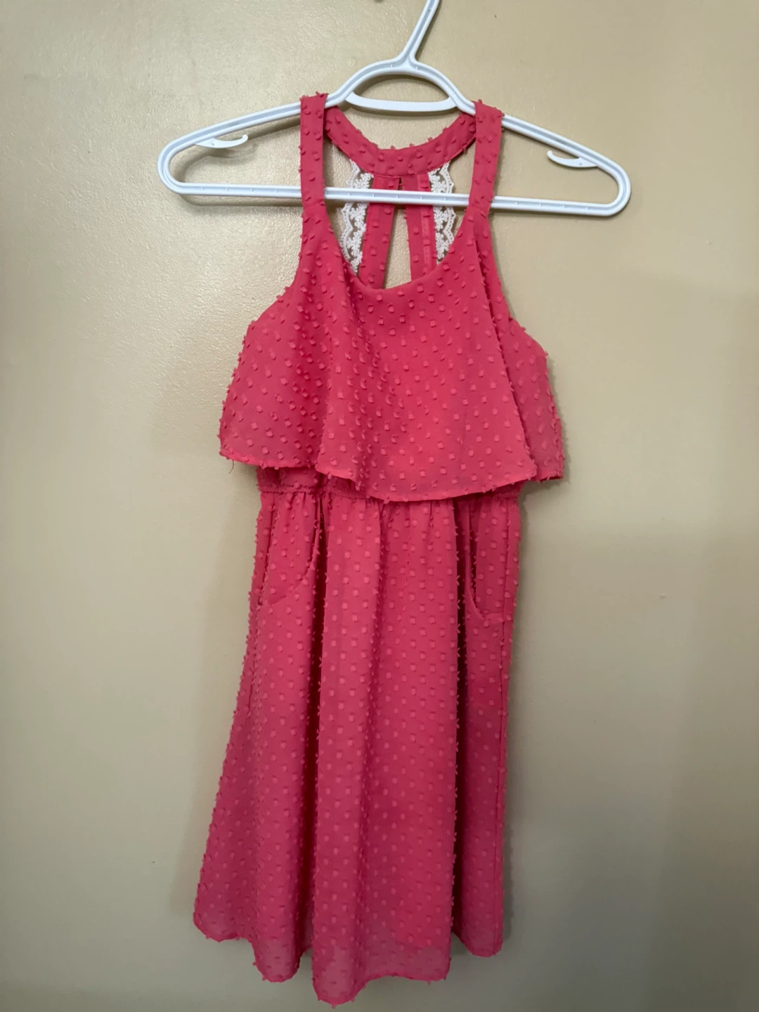 Coral Sleeveless Dress {Kids size 12}
