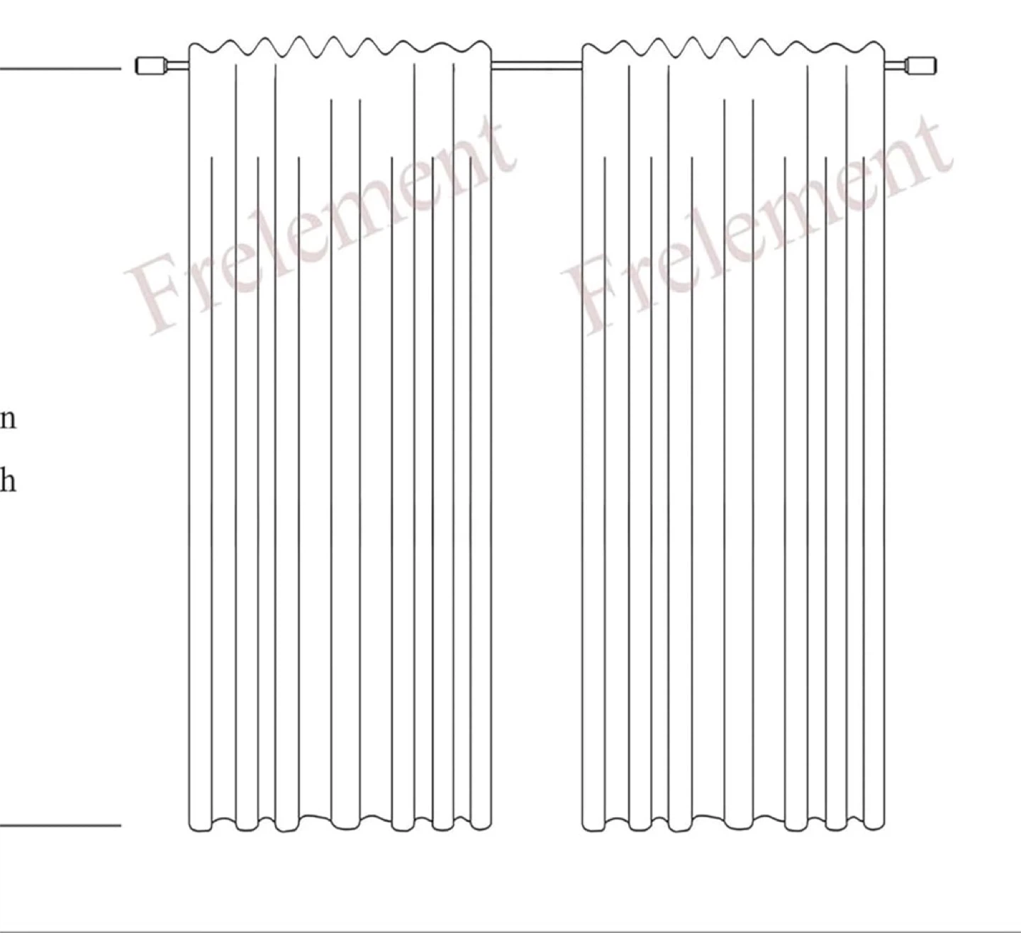 Set of 4 Decorative Curtain Panels