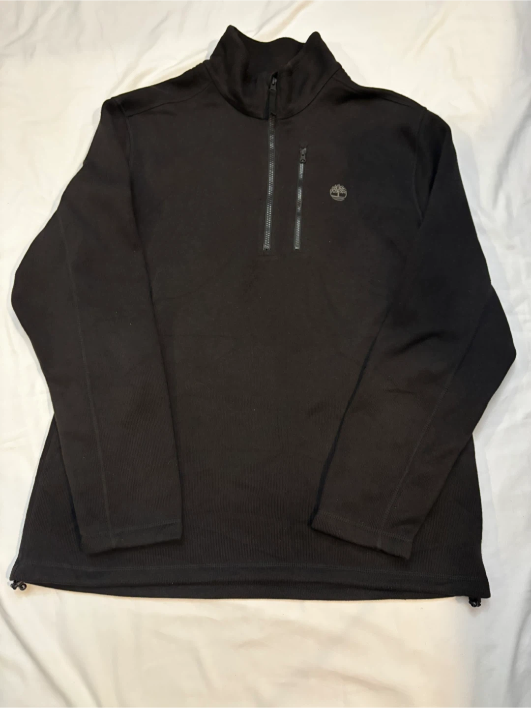 Timberland Men's Black Quarter-Zip Fleece -Size XL