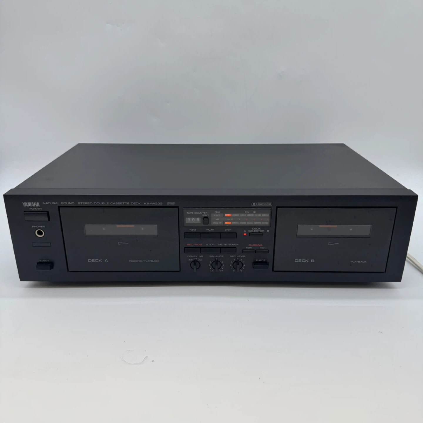 Yamaha KX-W232 Double Cassette Deck Stereo Tape Player Tested