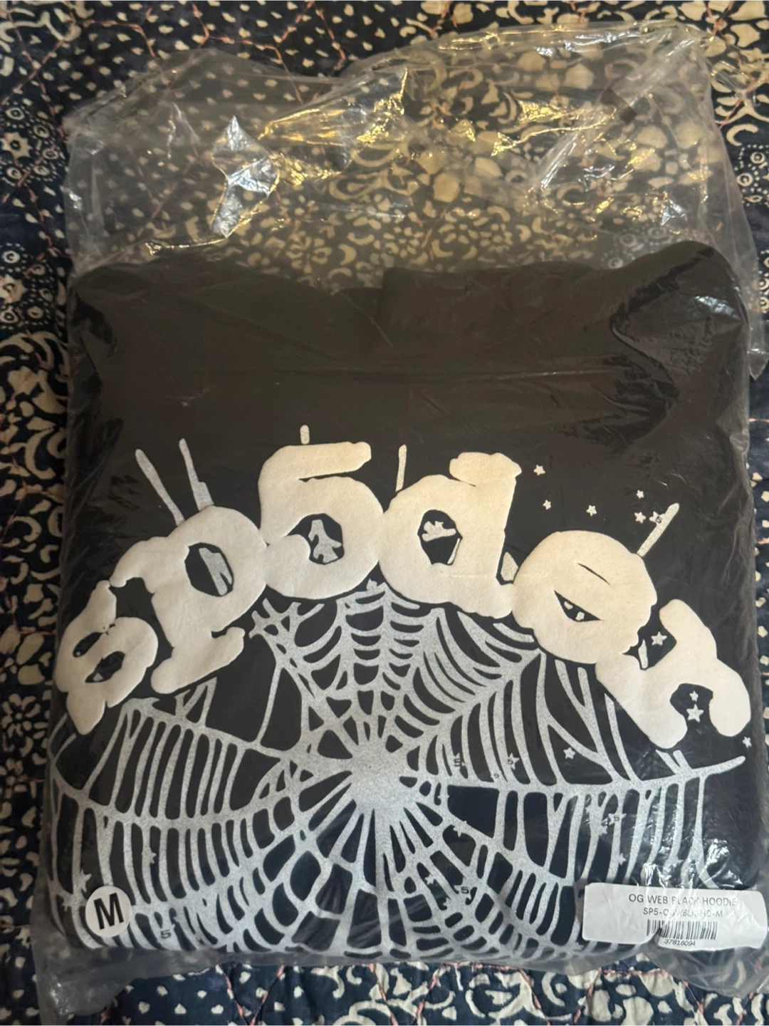 Spider "OG Web" Hoodie Black Size Medium