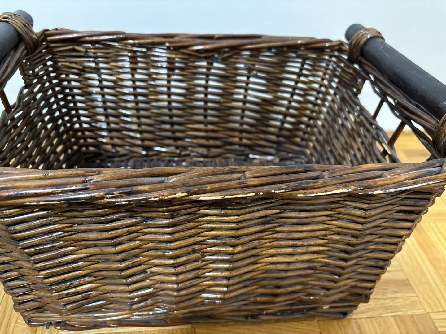Woven Basket with Wooden Handles - photo 2
