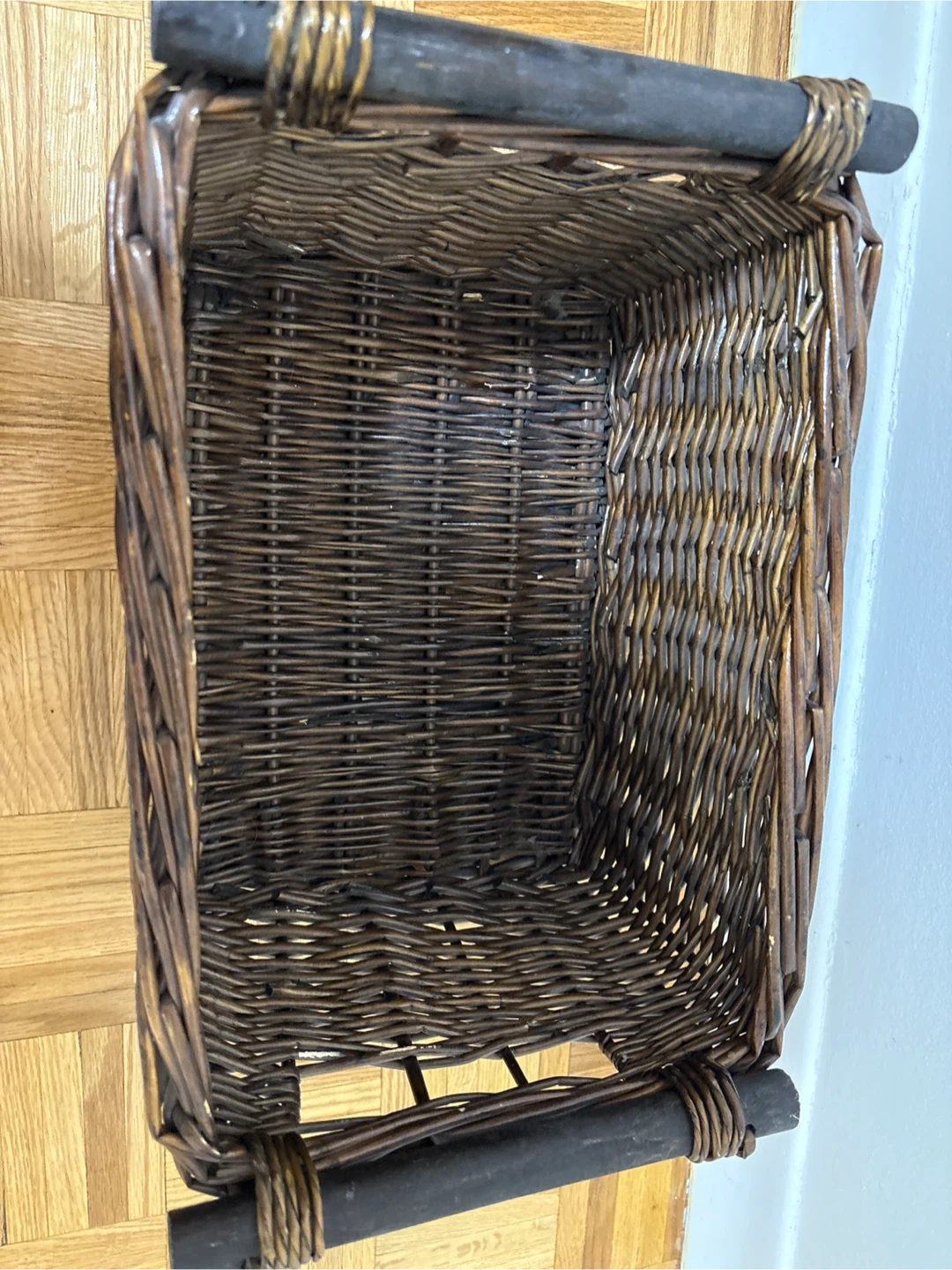 Woven Basket with Wooden Handles - photo 3