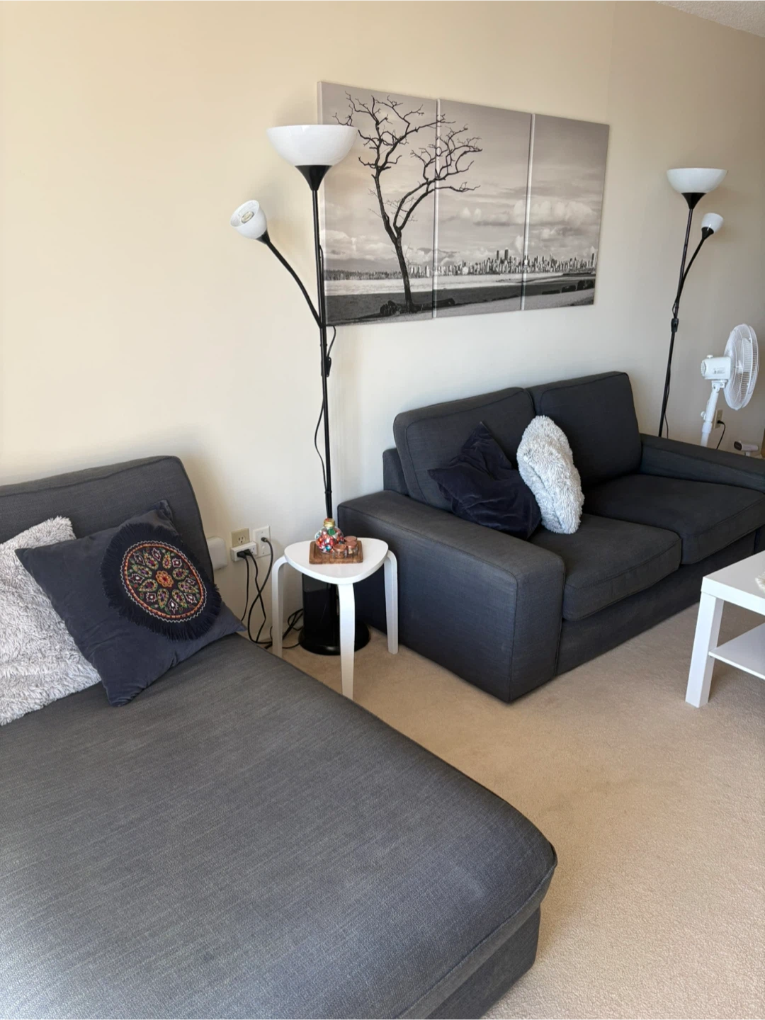 Dark Grey Sofa with Chaise - photo 2
