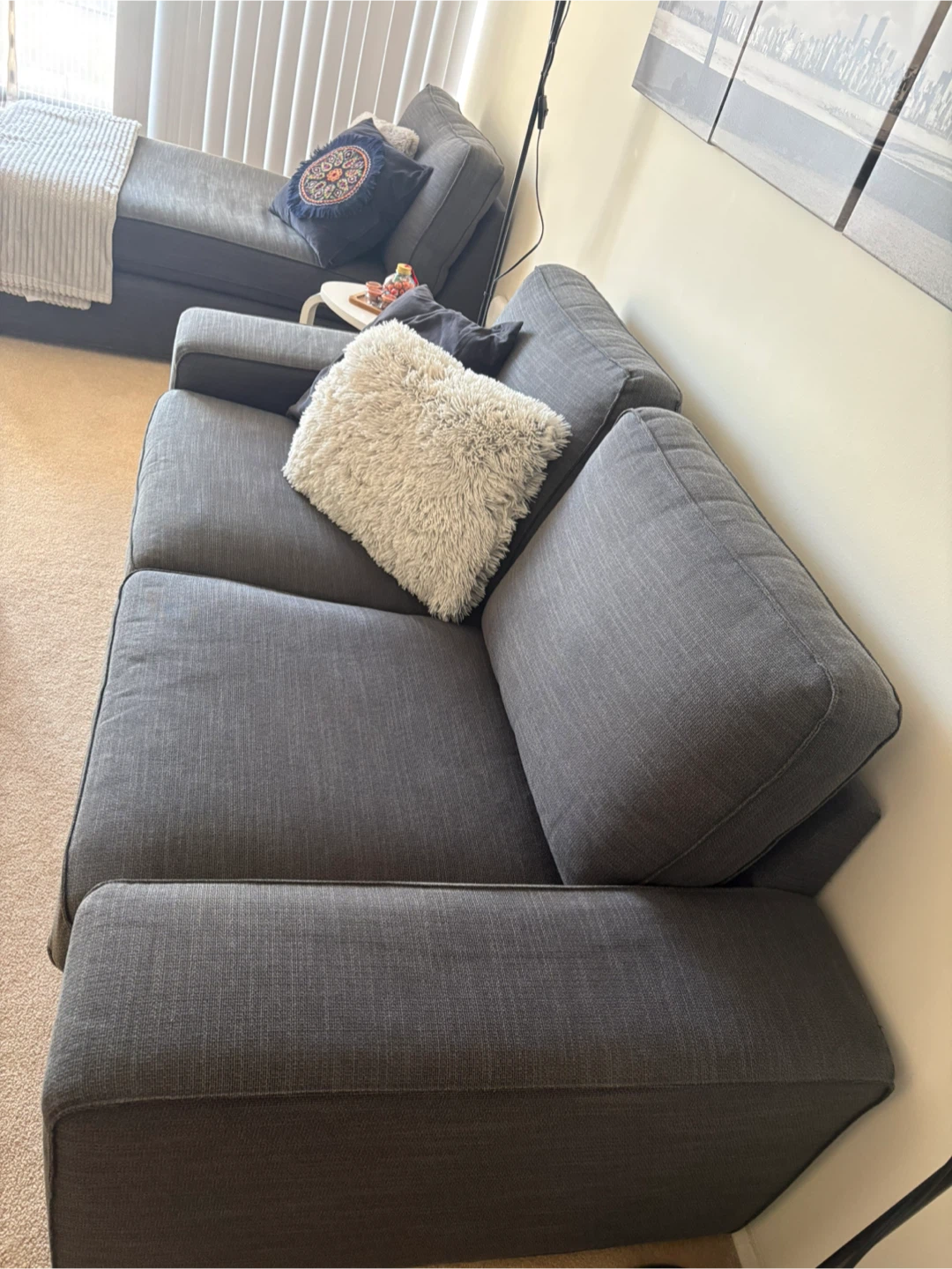Dark Grey Sofa with Chaise - photo 4