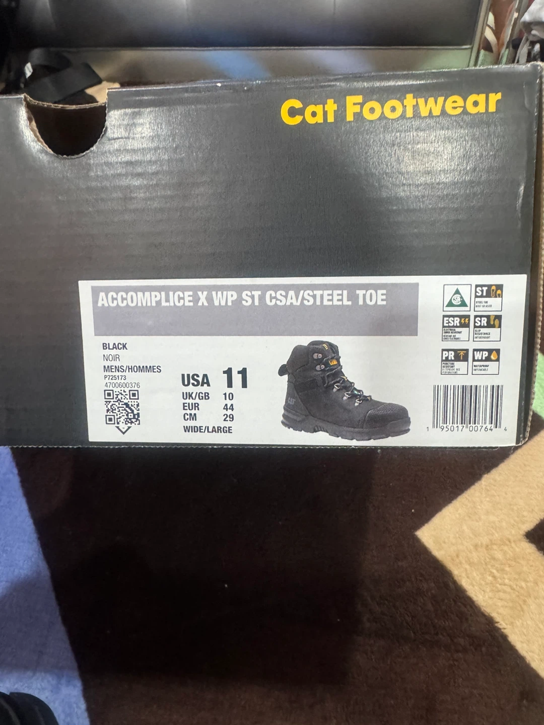 CAT CSA Steel Toe Work Boots - Size 11 - photo 4