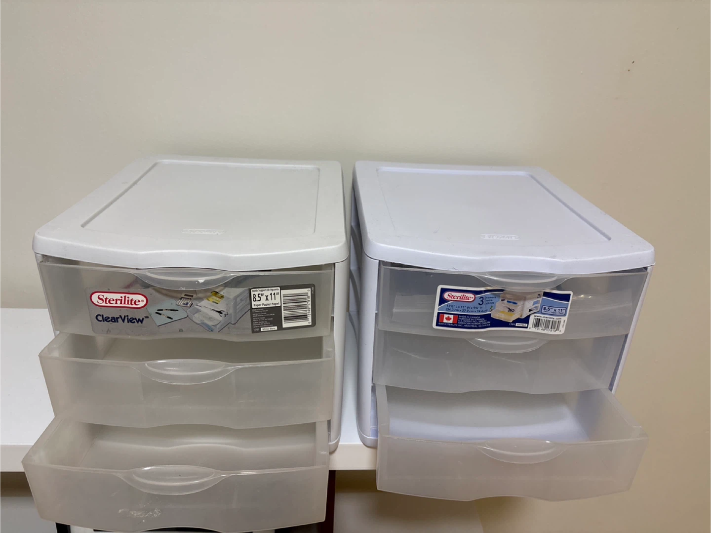 Sterilite ClearView 3-Drawer Storage Units (Set of 2)