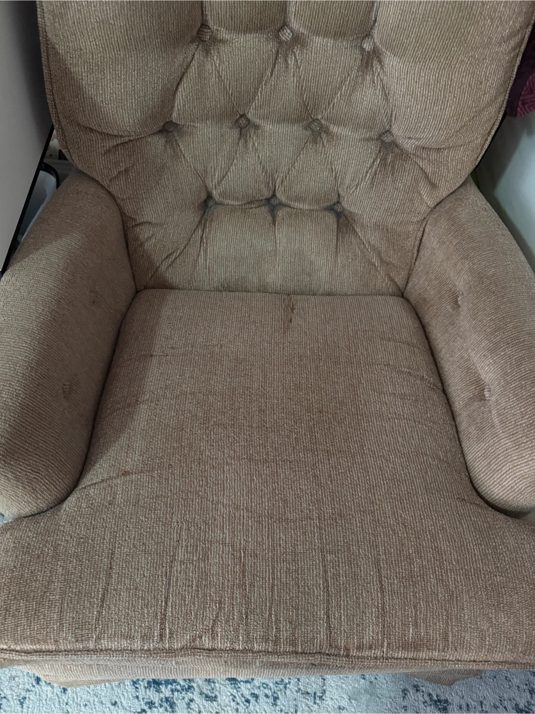 Beige Upholstered Accent Rocking Chair - photo 3