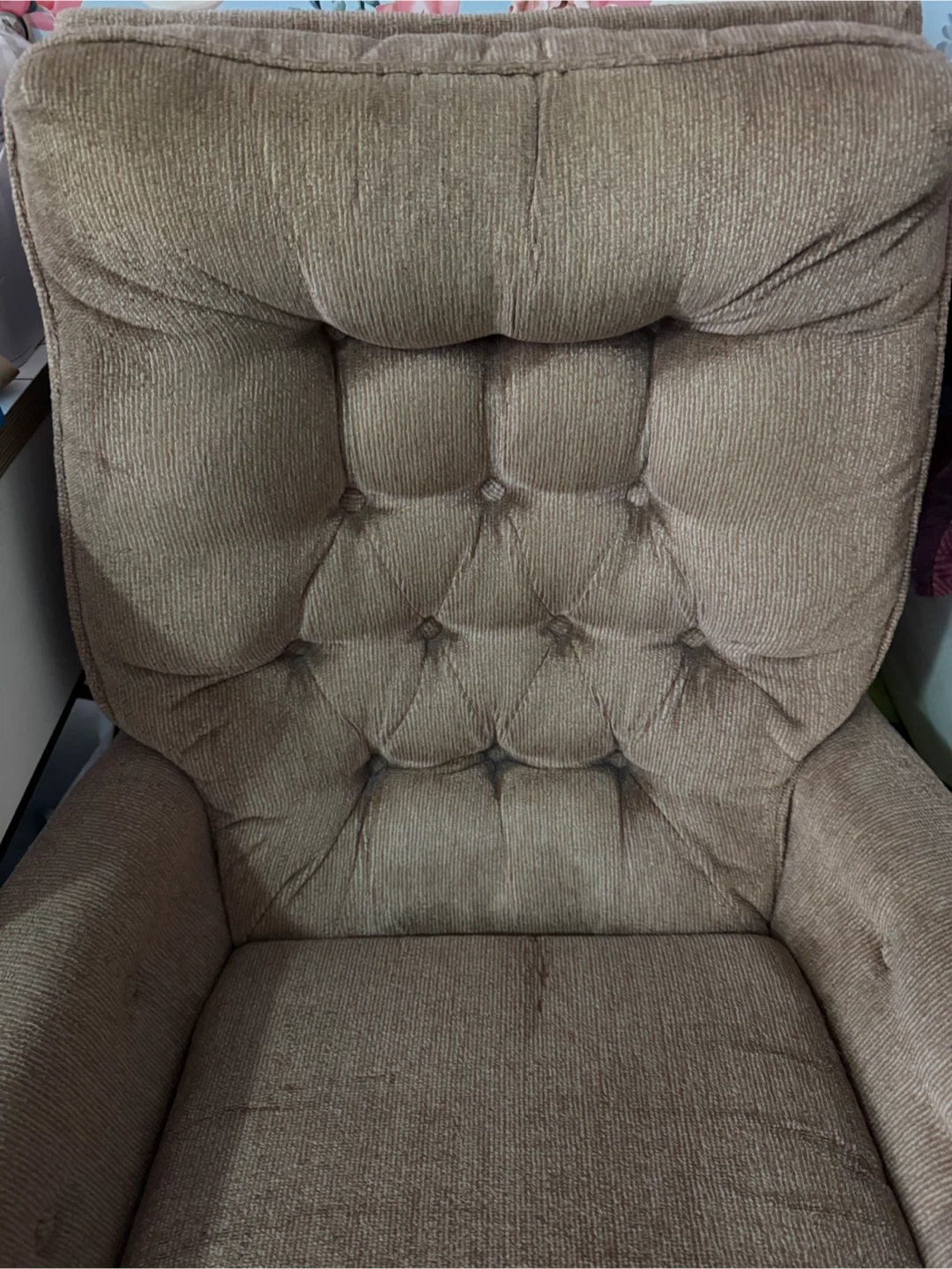 Beige Upholstered Accent Rocking Chair - photo 2