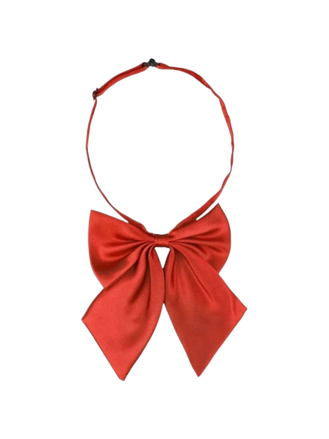 Red Satin Bow Tie Women's Adjustable Pre-Tied - photo 2