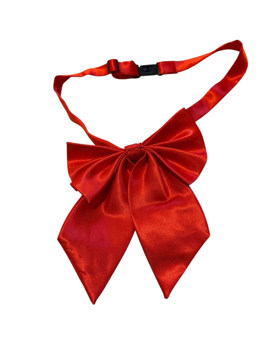 Red Satin Bow Tie Women's Adjustable Pre-Tied - photo 5