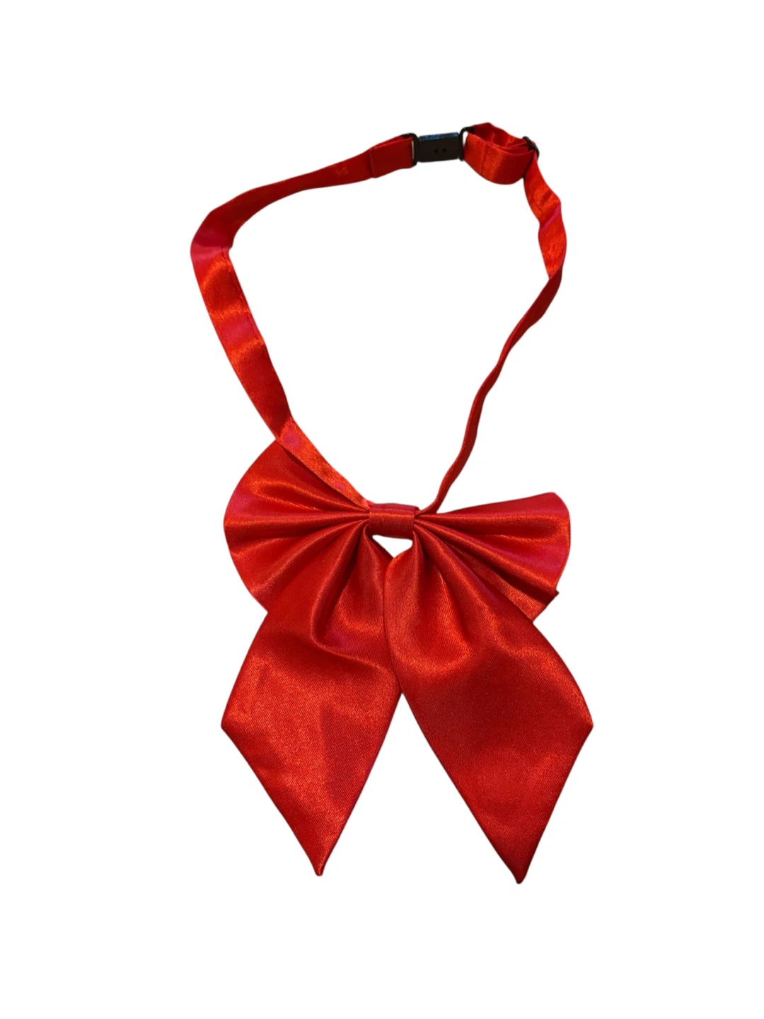 Red Satin Bow Tie Women's Adjustable Pre-Tied - photo 3