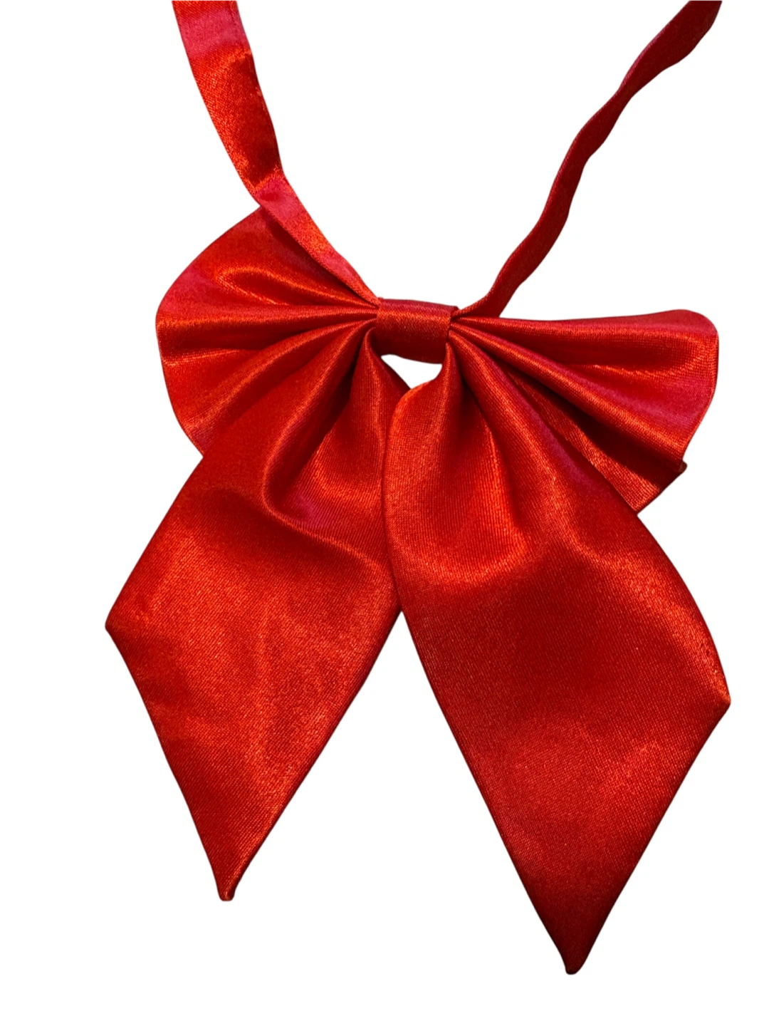 Red Satin Bow Tie Women's Adjustable Pre-Tied - photo 4