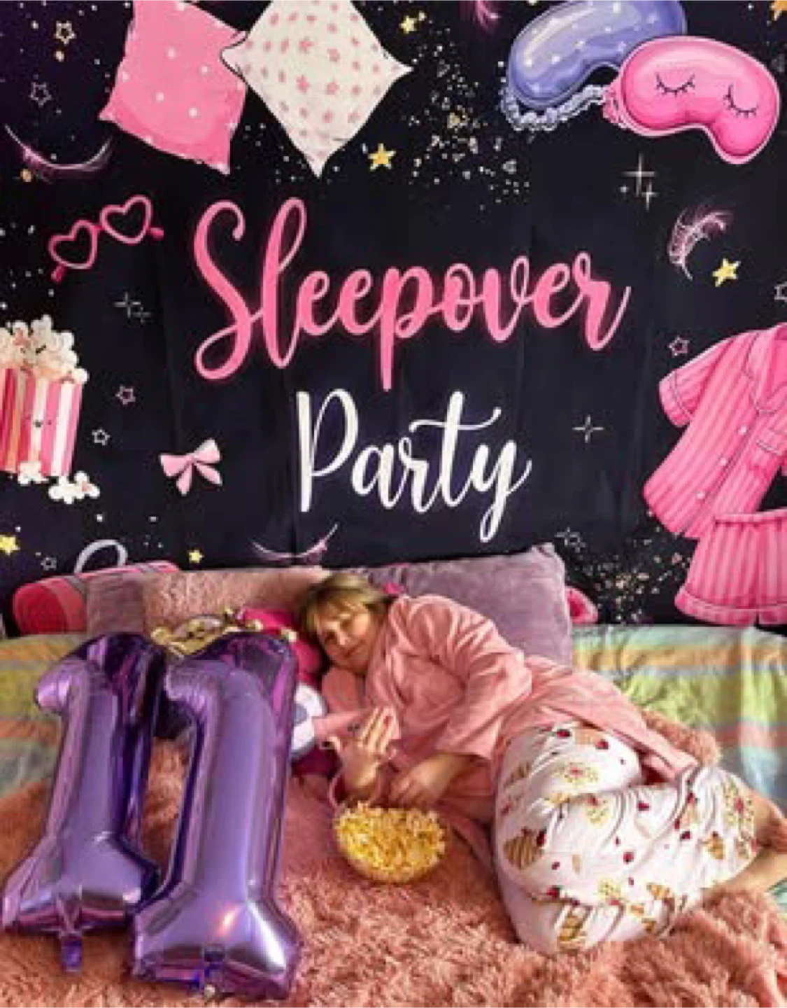Sleepover Party Backdrop Banner - photo 2