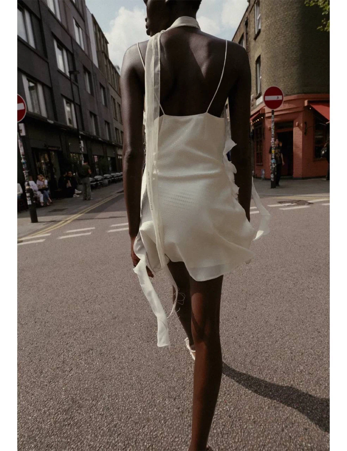 Cream Ruffled Slip Dress Zara , size S - photo 5