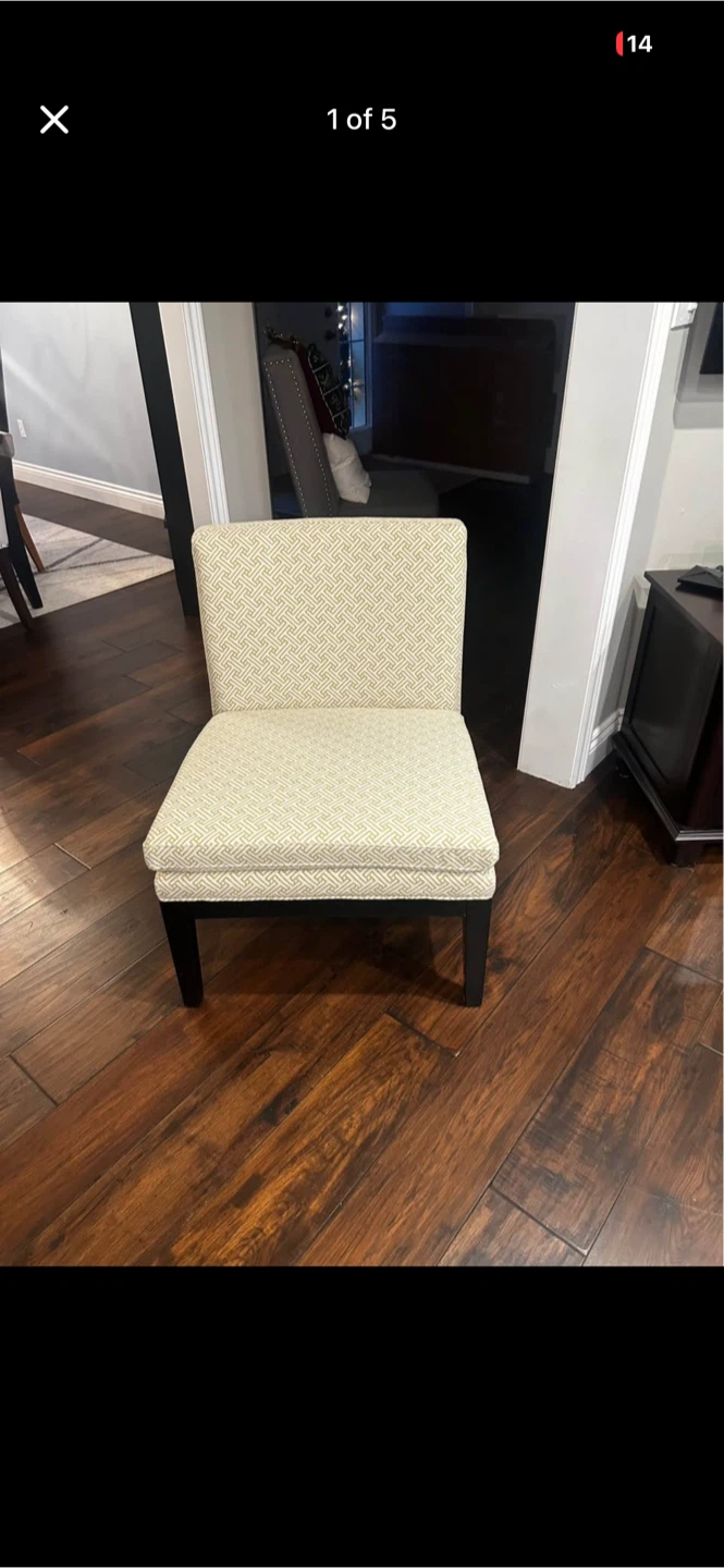 Accent Chair with Geometric Pattern