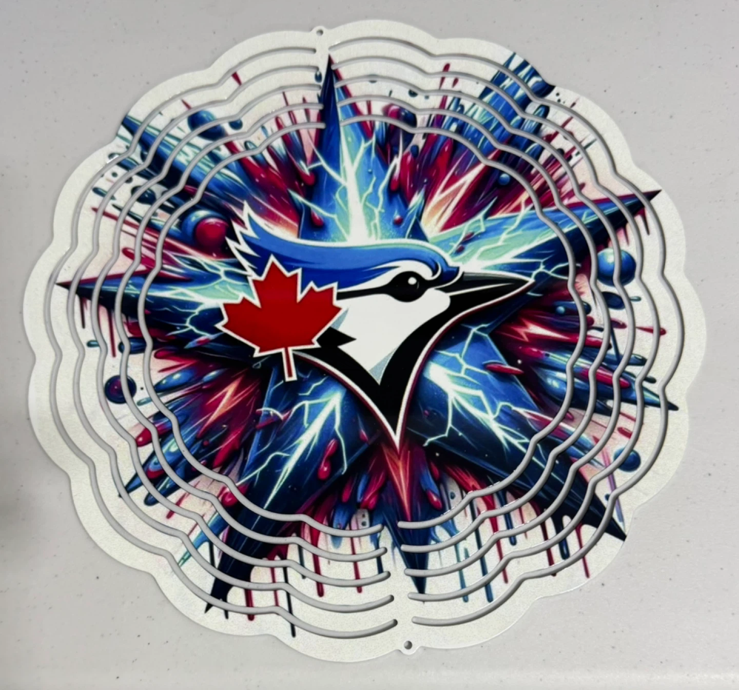 Canadian Maple Leaf & Blue Jays Wind Spinners