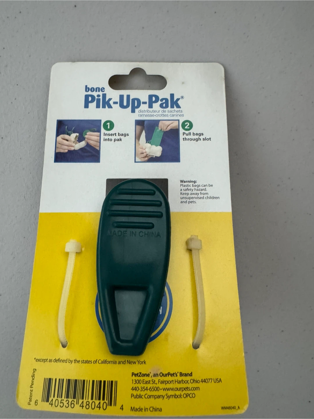 Pet Zone Bone Pik-Up-Pak Dog Waste Bag Dispenser with 15 Bags - photo 2