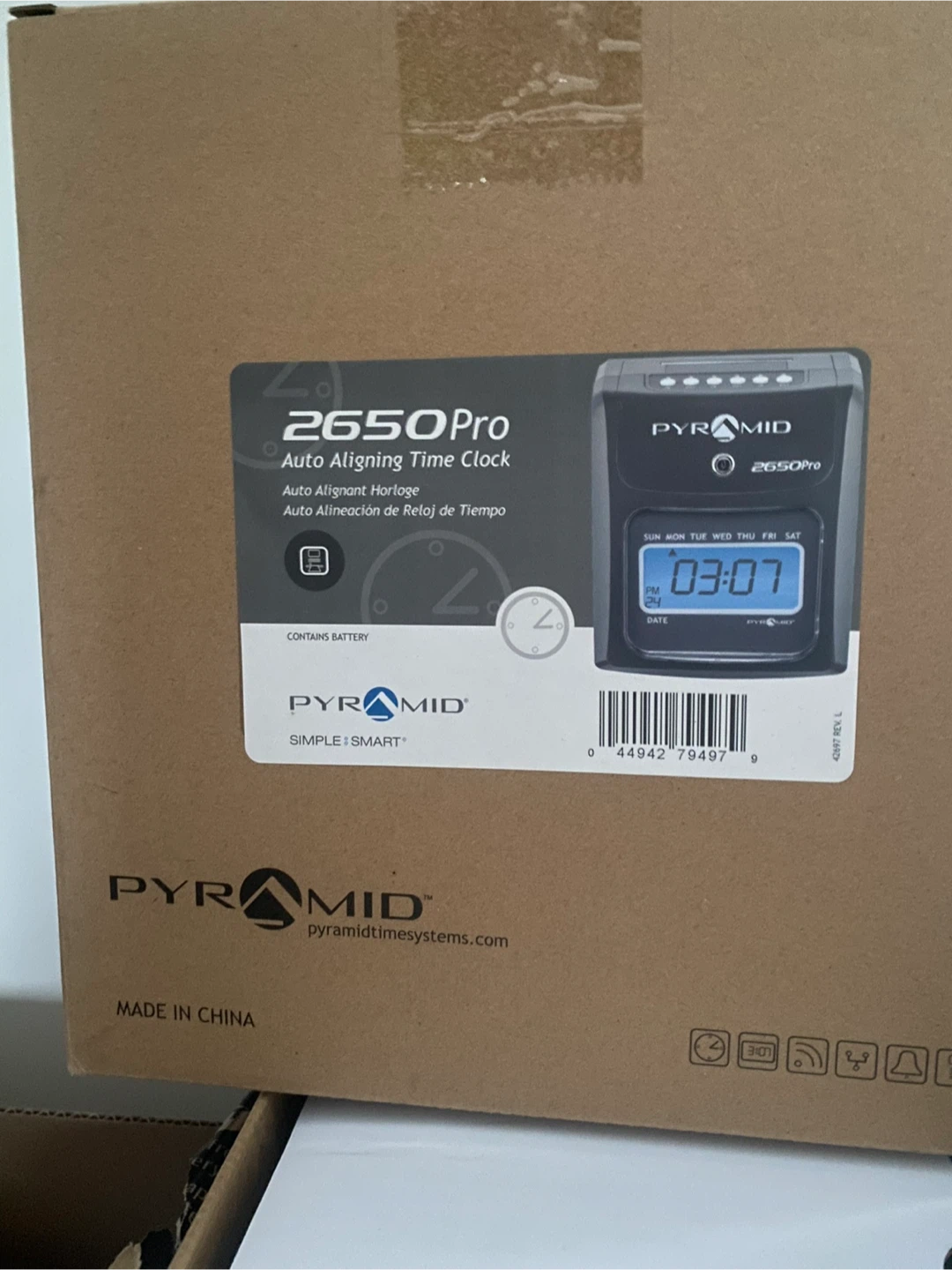 Pyramid 2650Pro Auto Aligning Time Clock - photo 2