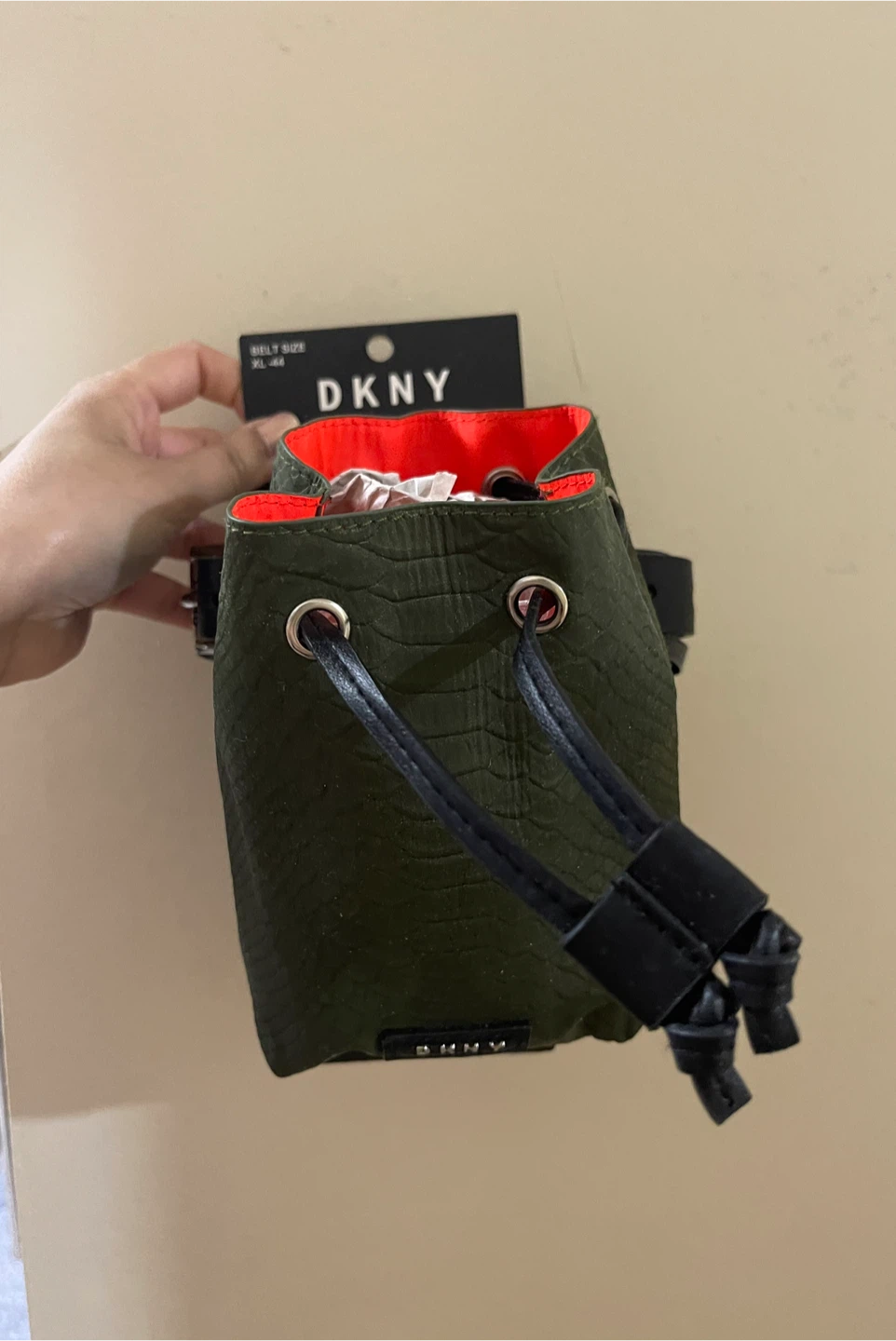 DKNY Snake-Embossed Leather Belt Bag (Faux)