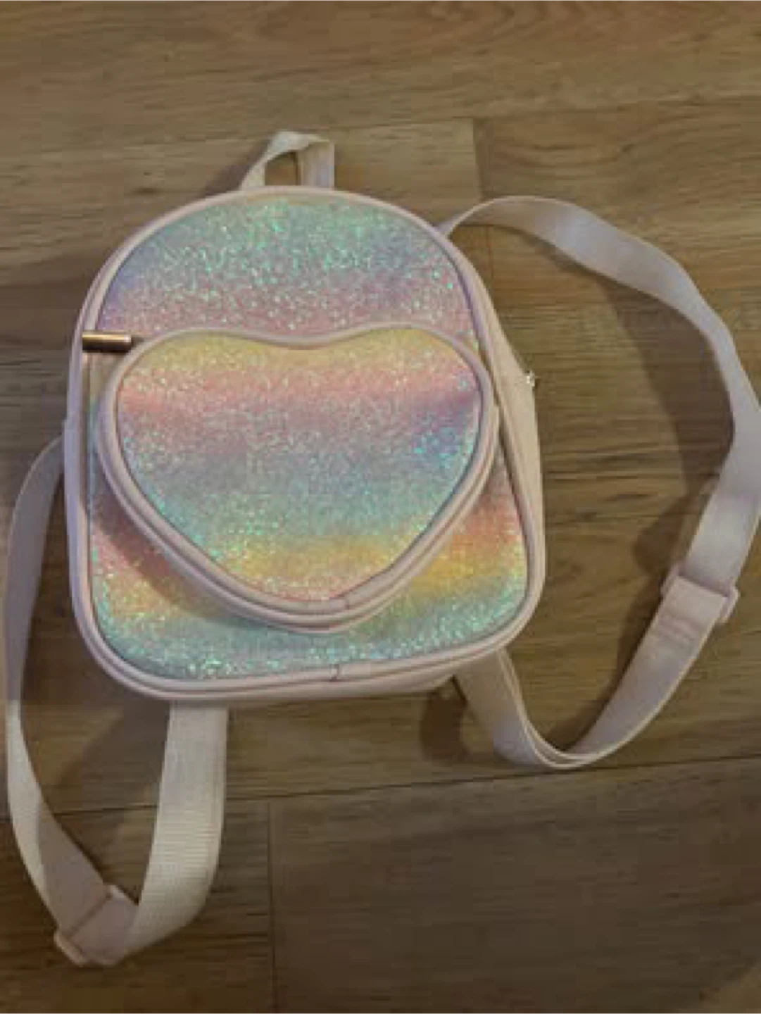 Kids Sparkly Rainbow Heart Backpack - photo 3