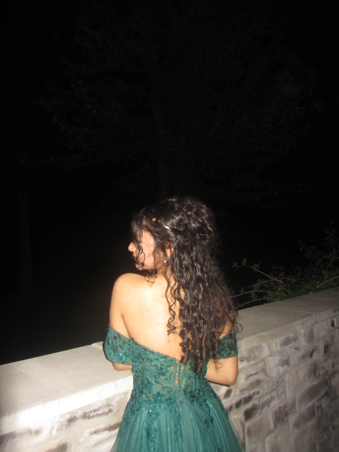Emerald Green Off-the-Shoulder Ball Gown - photo 3