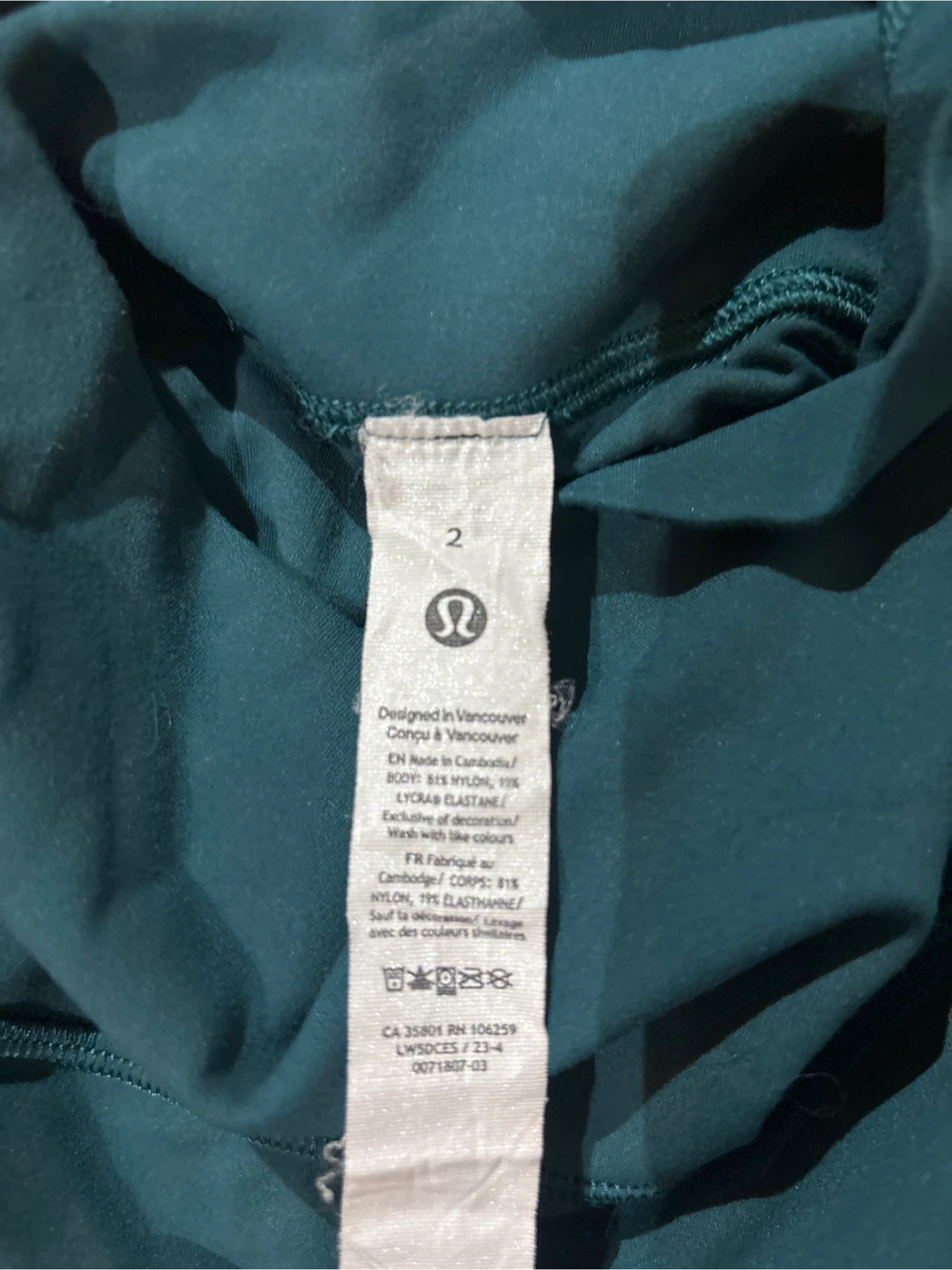 Lululemon Align Leggings Size 2 Deep Teal - photo 3