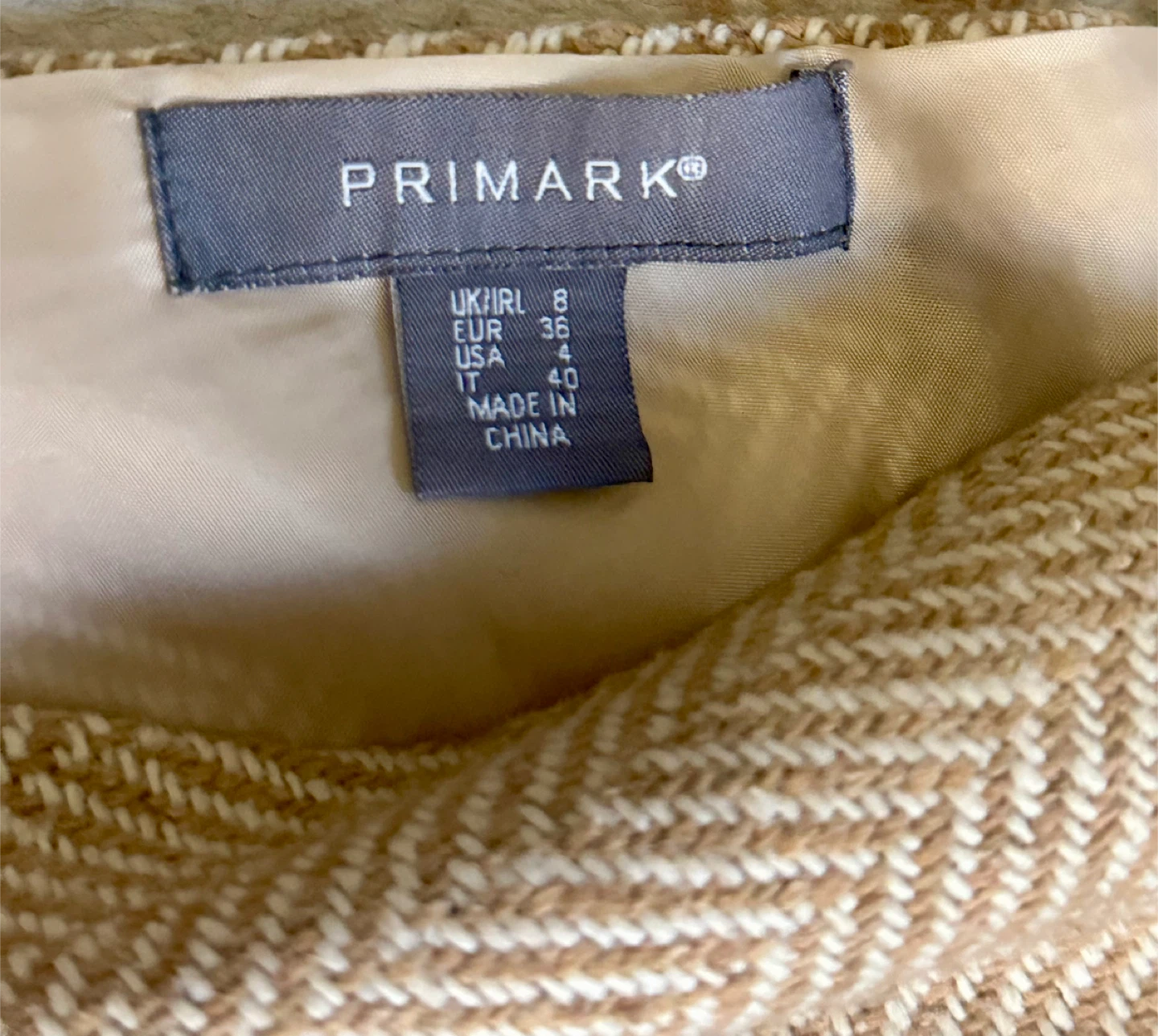 Women's Tan Herringbone Pinafore Dress - Size 4 - photo 2