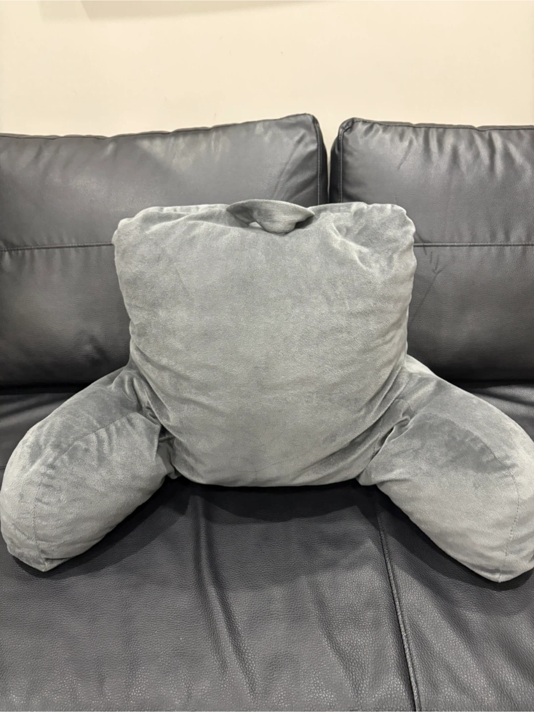 Backrest Pillow with arms grey