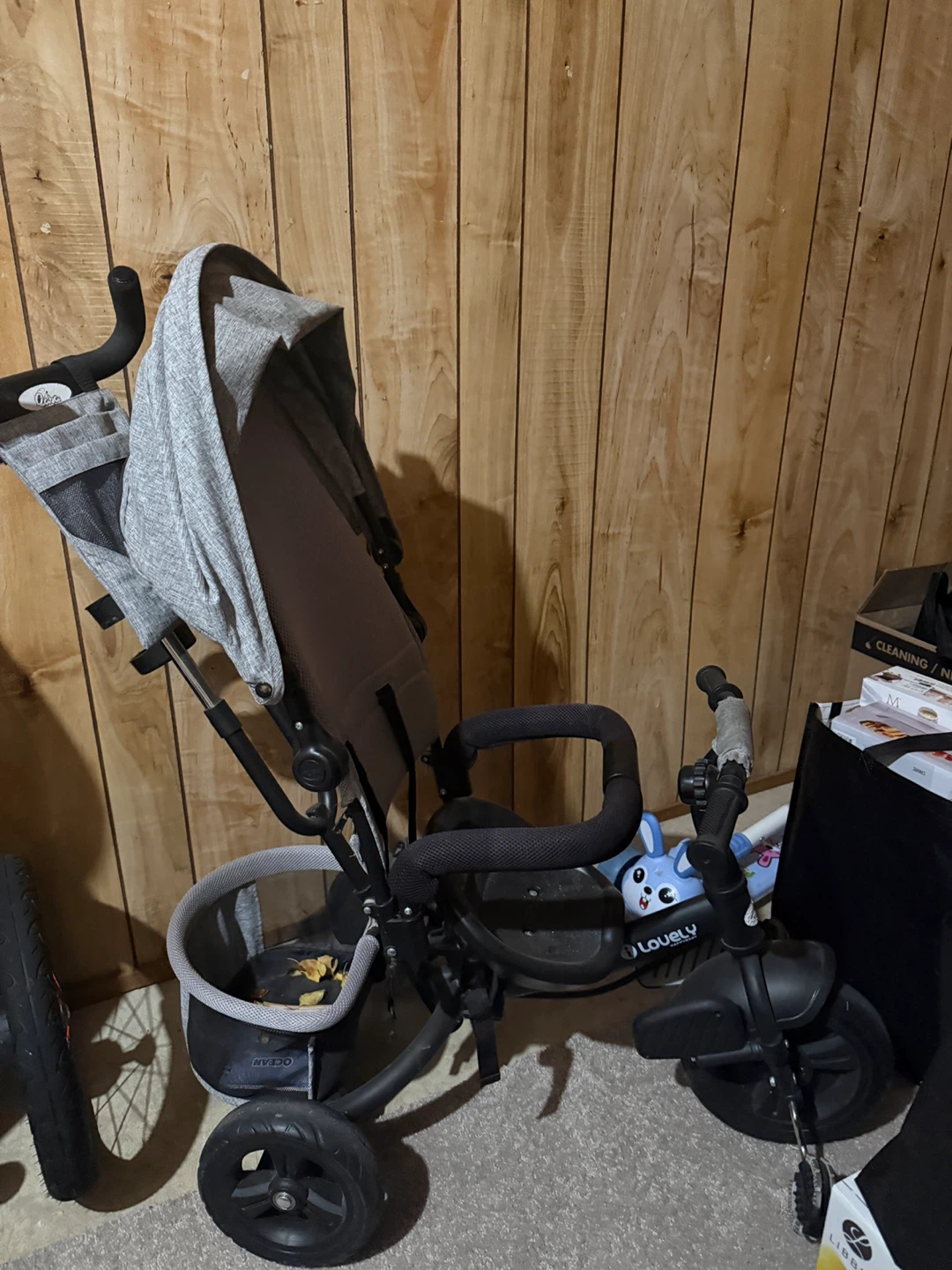 Qaba Grey Baby Tricycle with Canopy - photo 2
