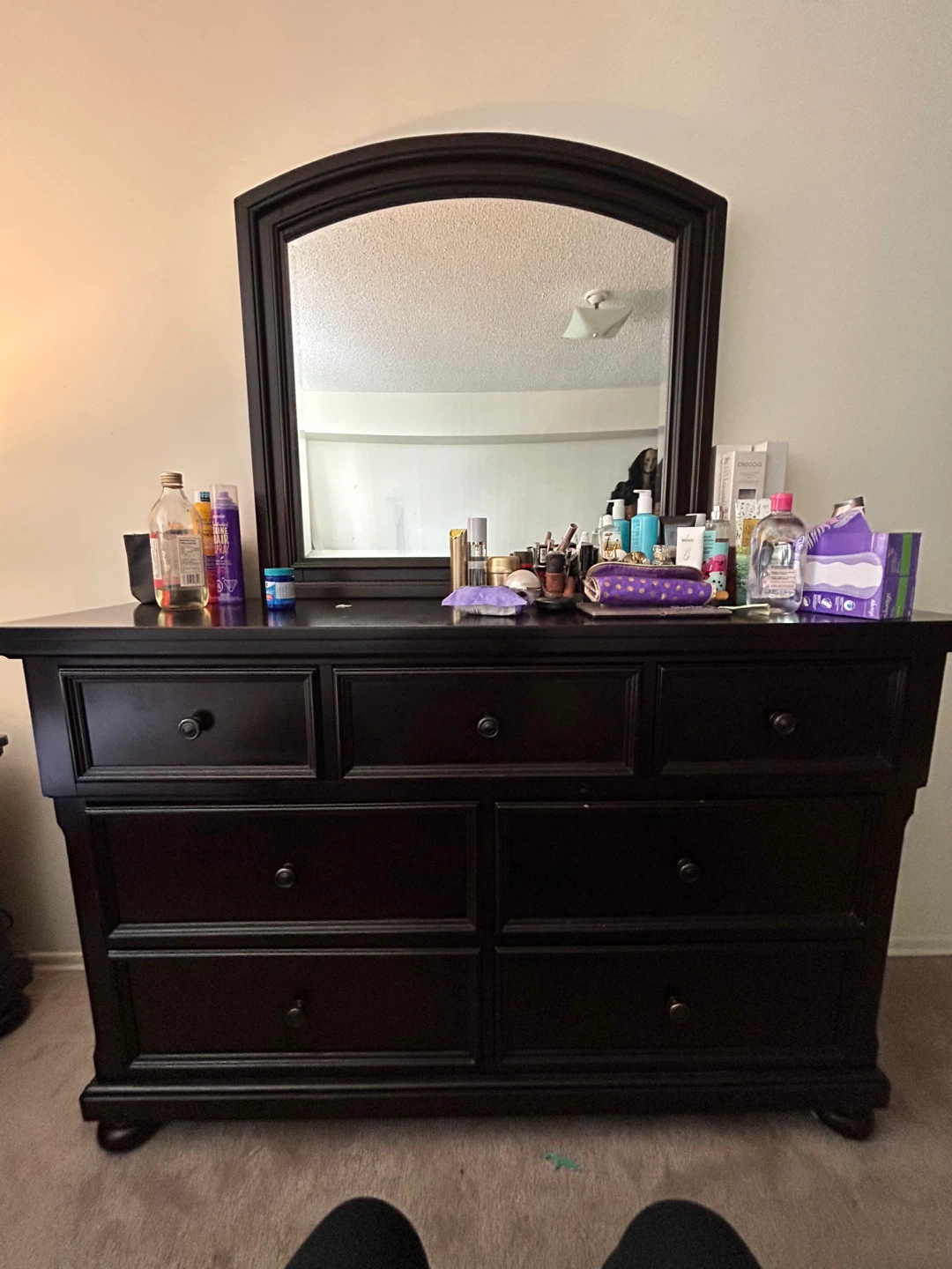 Black King Size Bed Frame with Headboard and Footboard