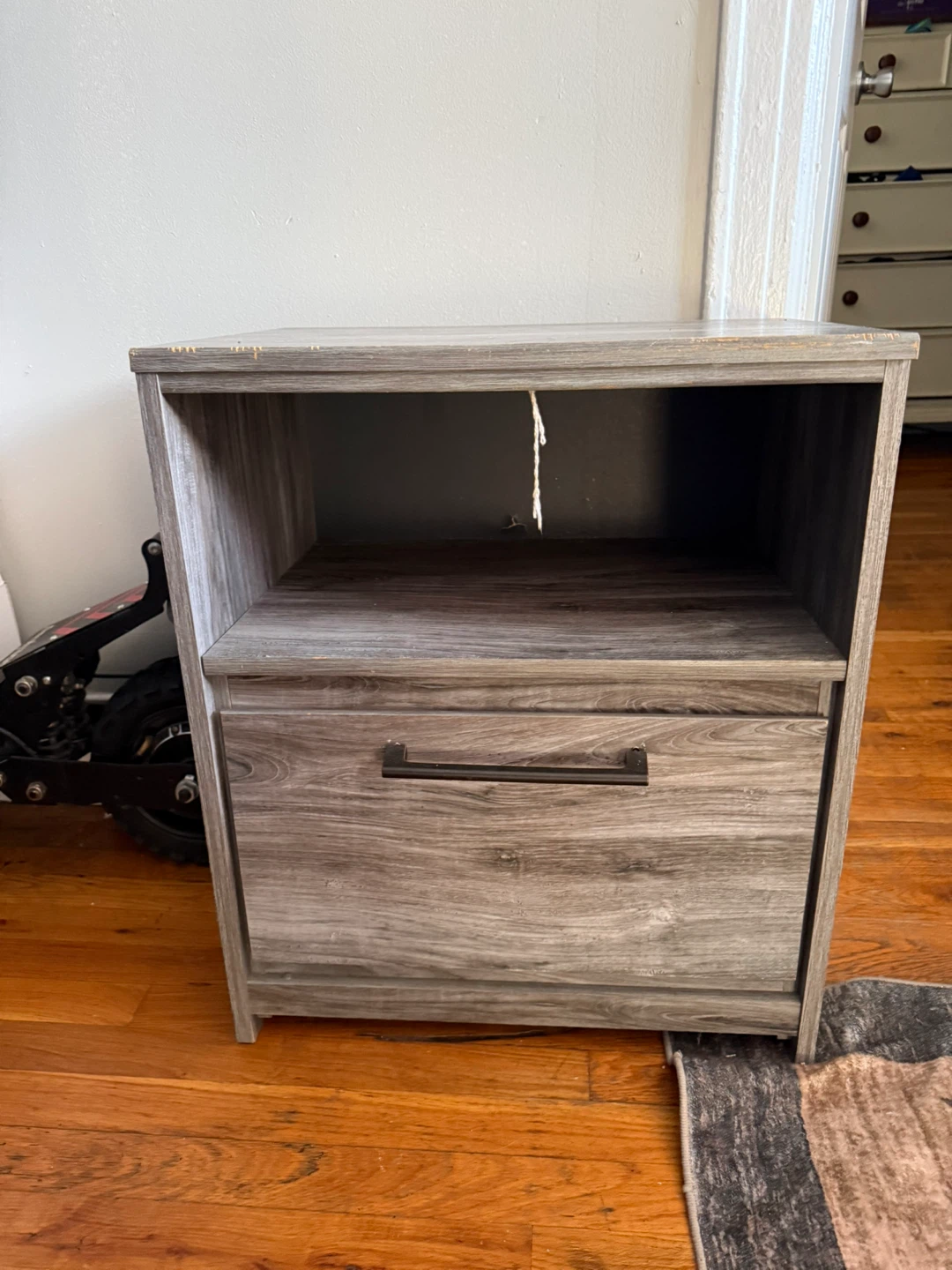 Woodgrain Storage Cabinet with Drawer