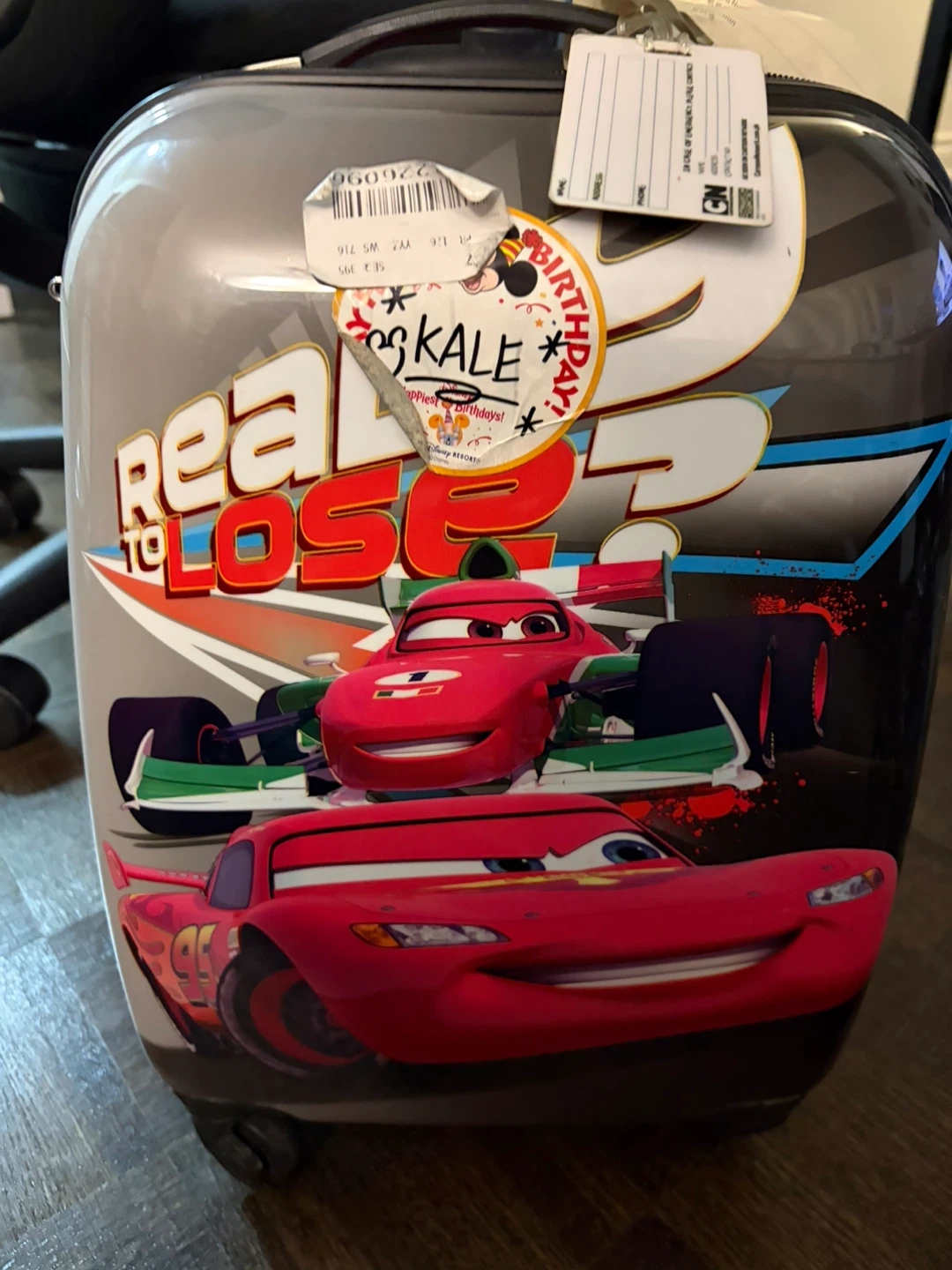 Kids Cars Lightning McQueen Rolling Suitcase