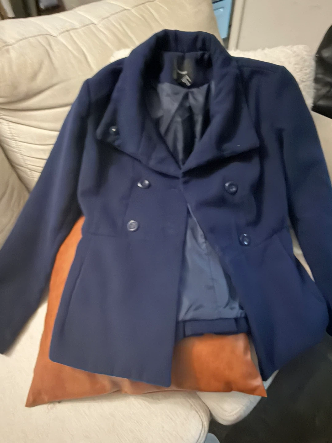 Forever 21 Navy Blue Pea Coat